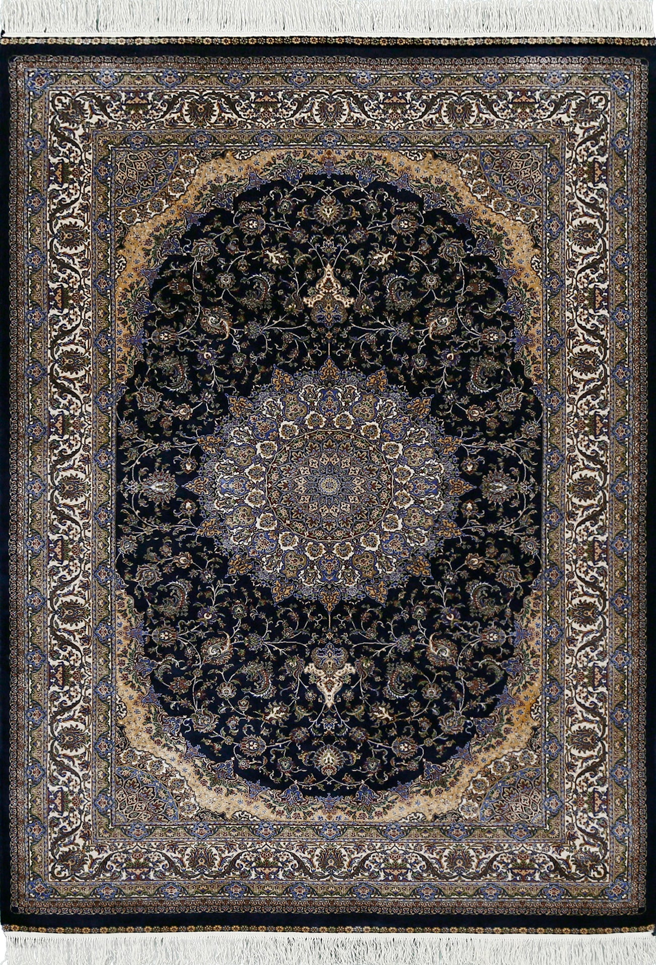 Midnight Sunburst Blue Rug