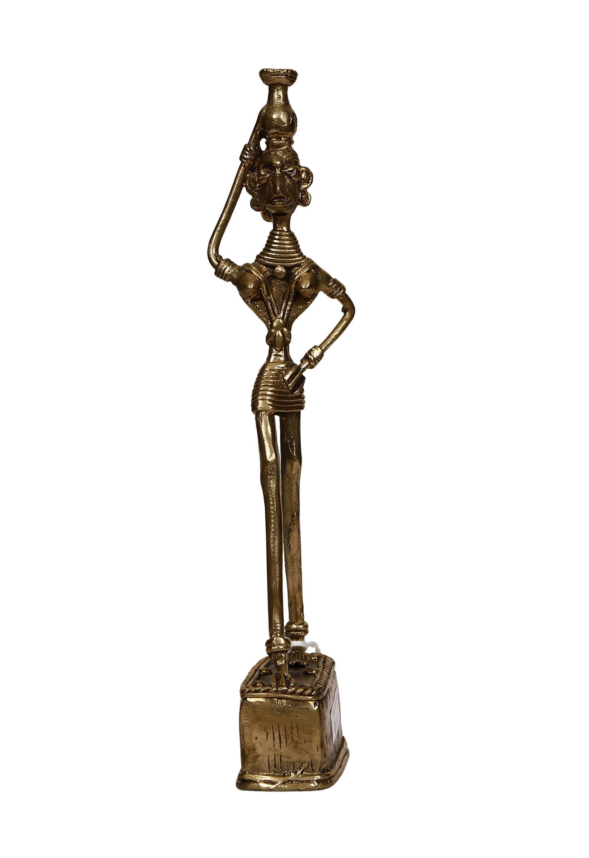 Khushi-Living-Artefacts-Brass-Standing Women