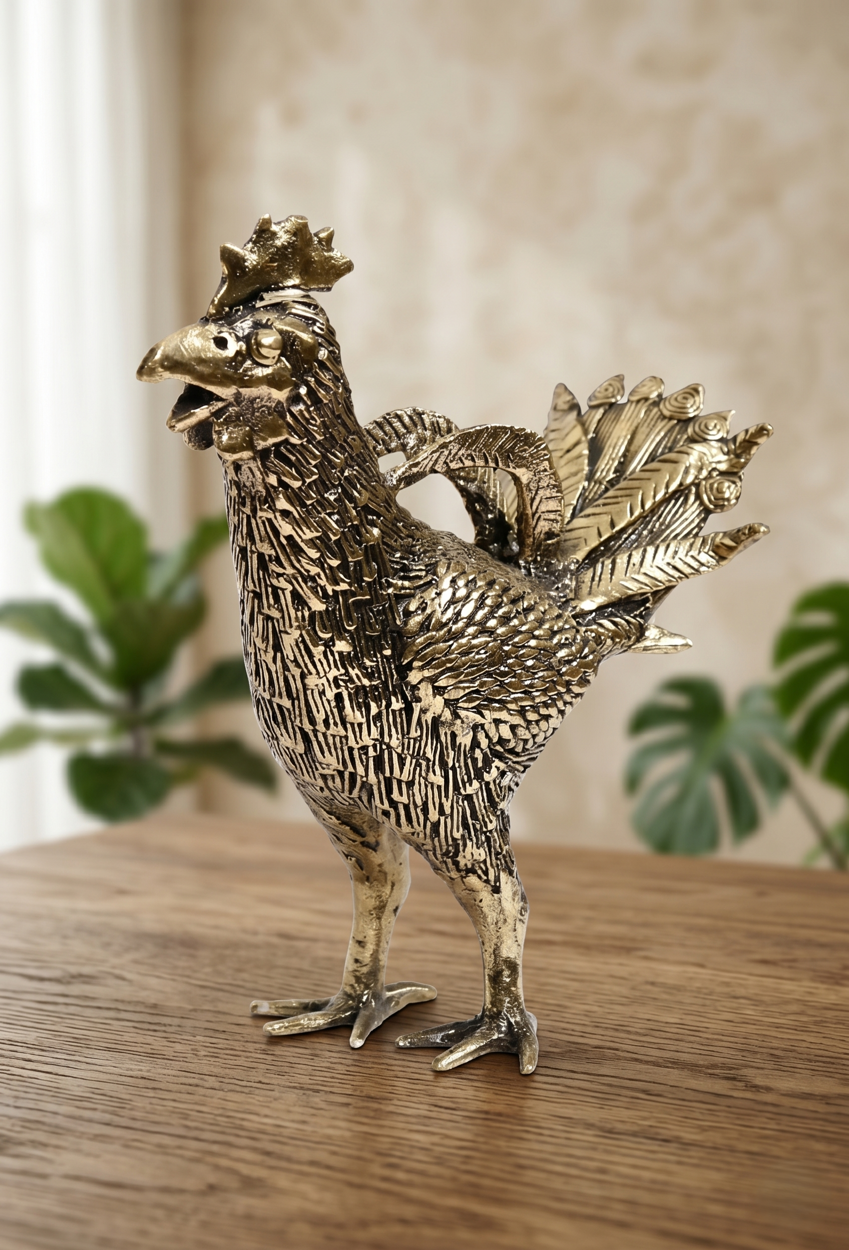 Khushi-Living-Artefacts-Brass-Hen