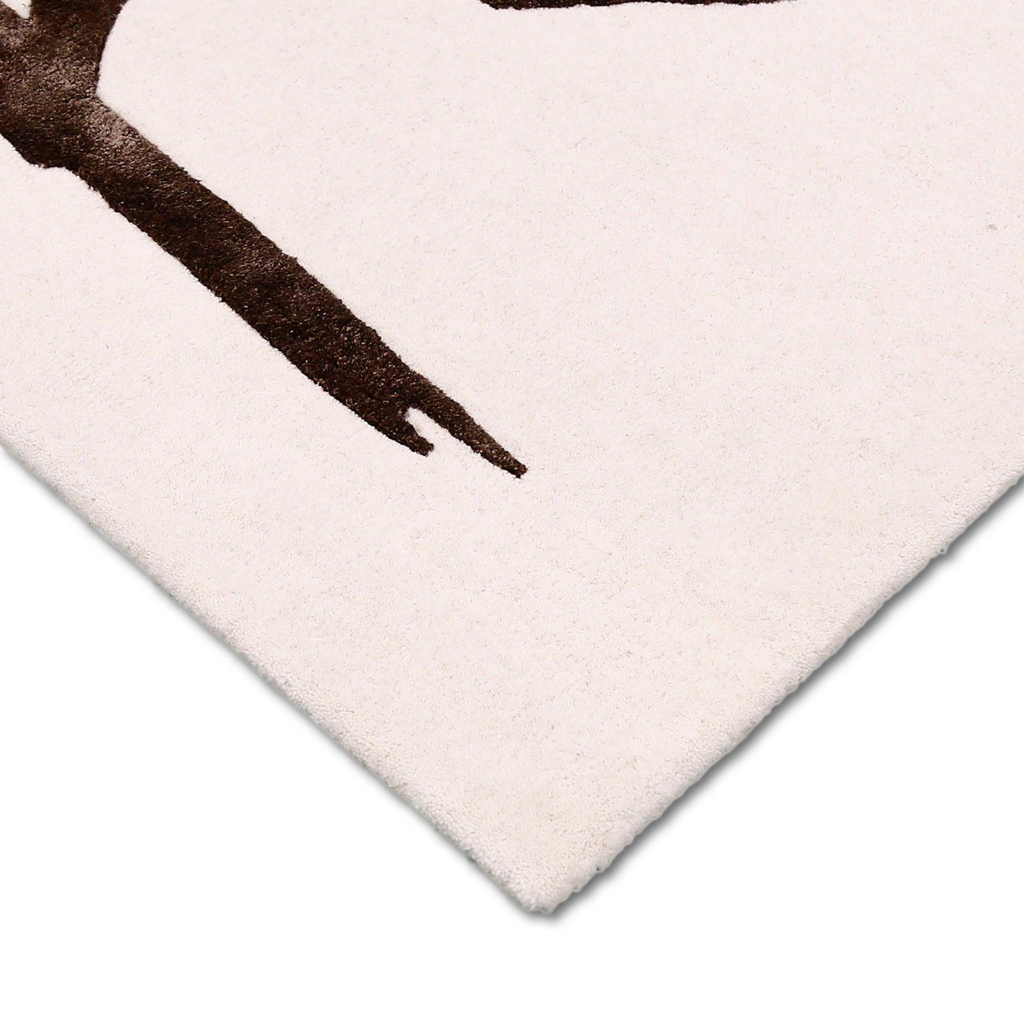 Brown Horse Silhouette Hand Tufted Wool Viscose Wall Rug