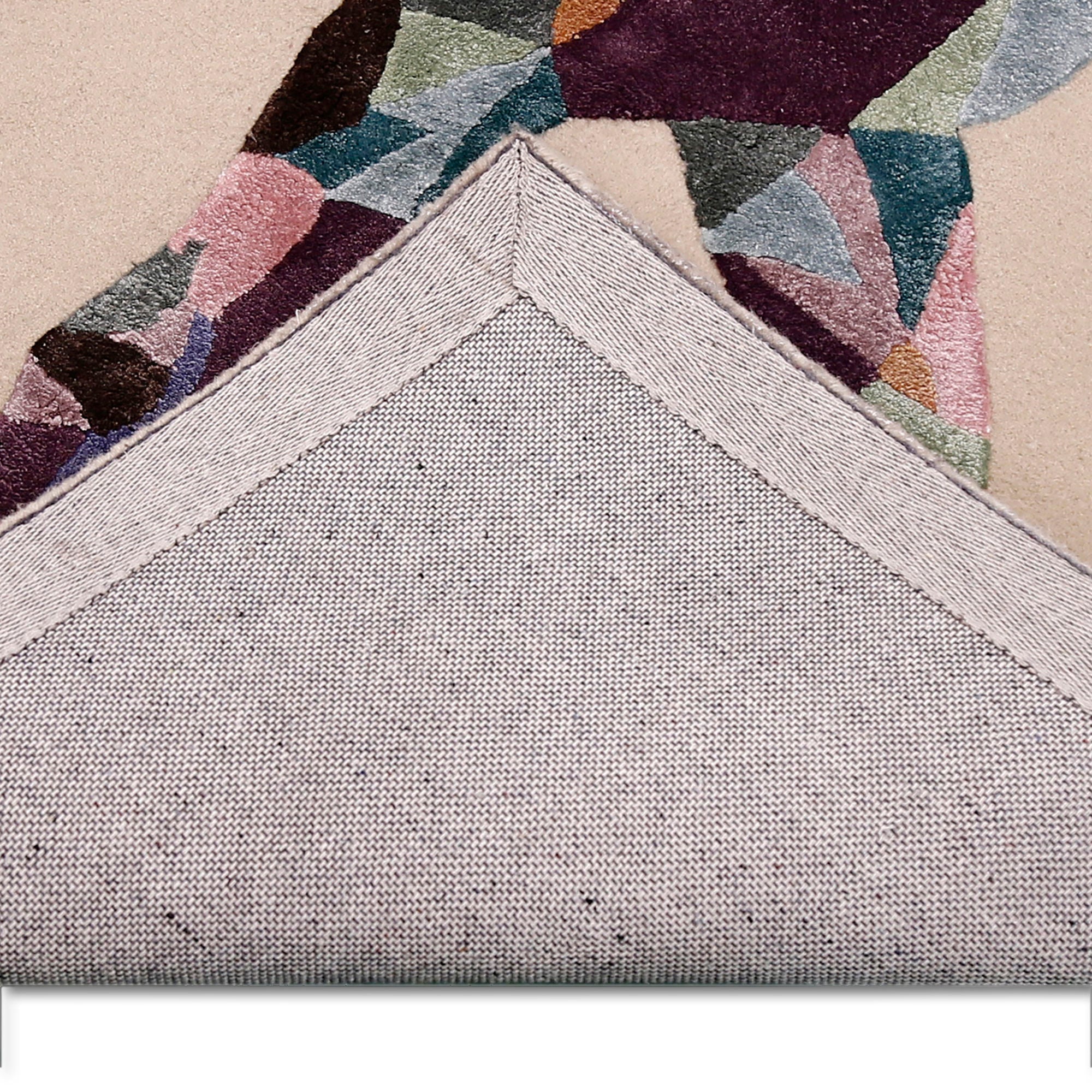 Multicolour Geometric Horse Hand Tufted Wool Viscose Wall Rug
