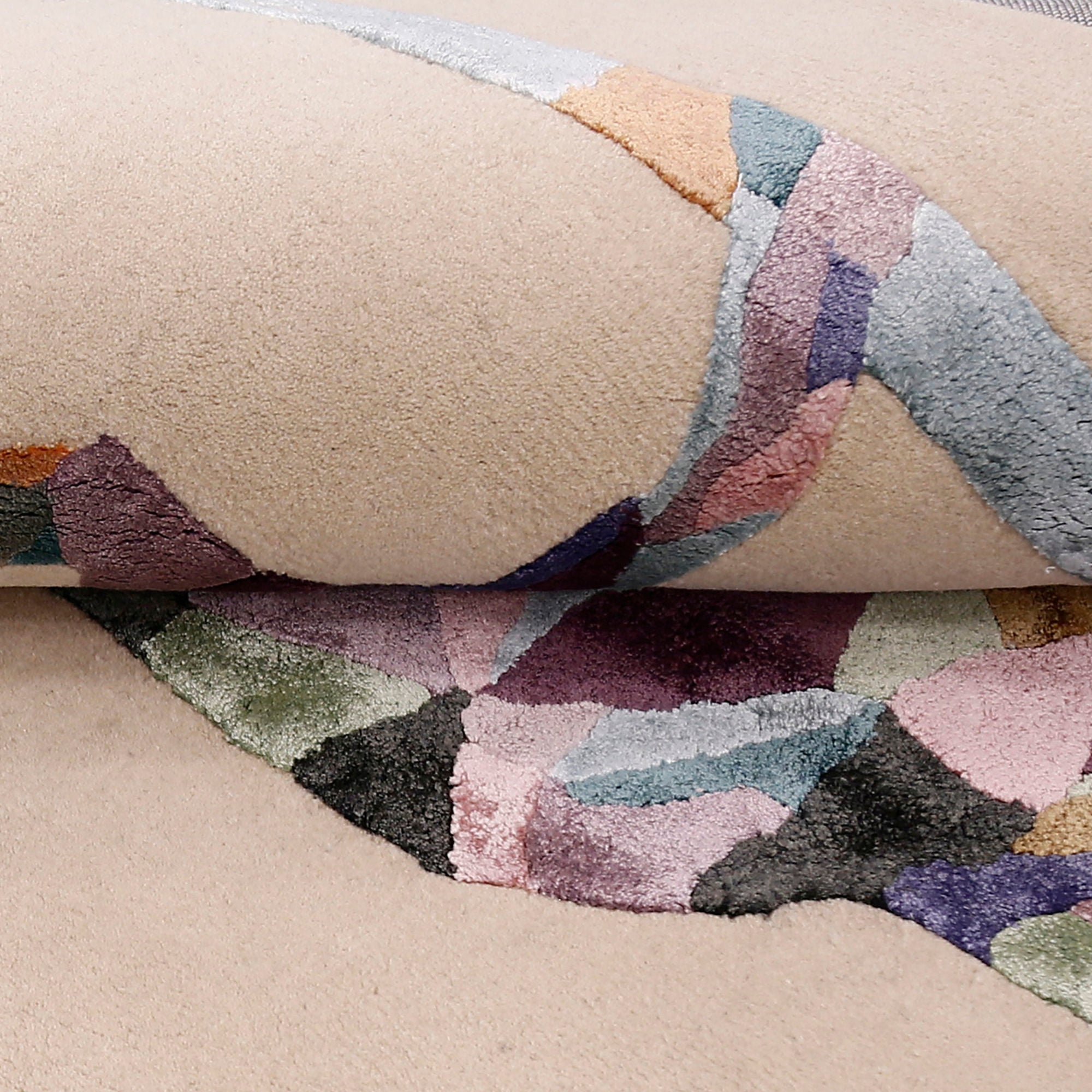 Multicolour Geometric Horse Hand Tufted Wool Viscose Wall Rug
