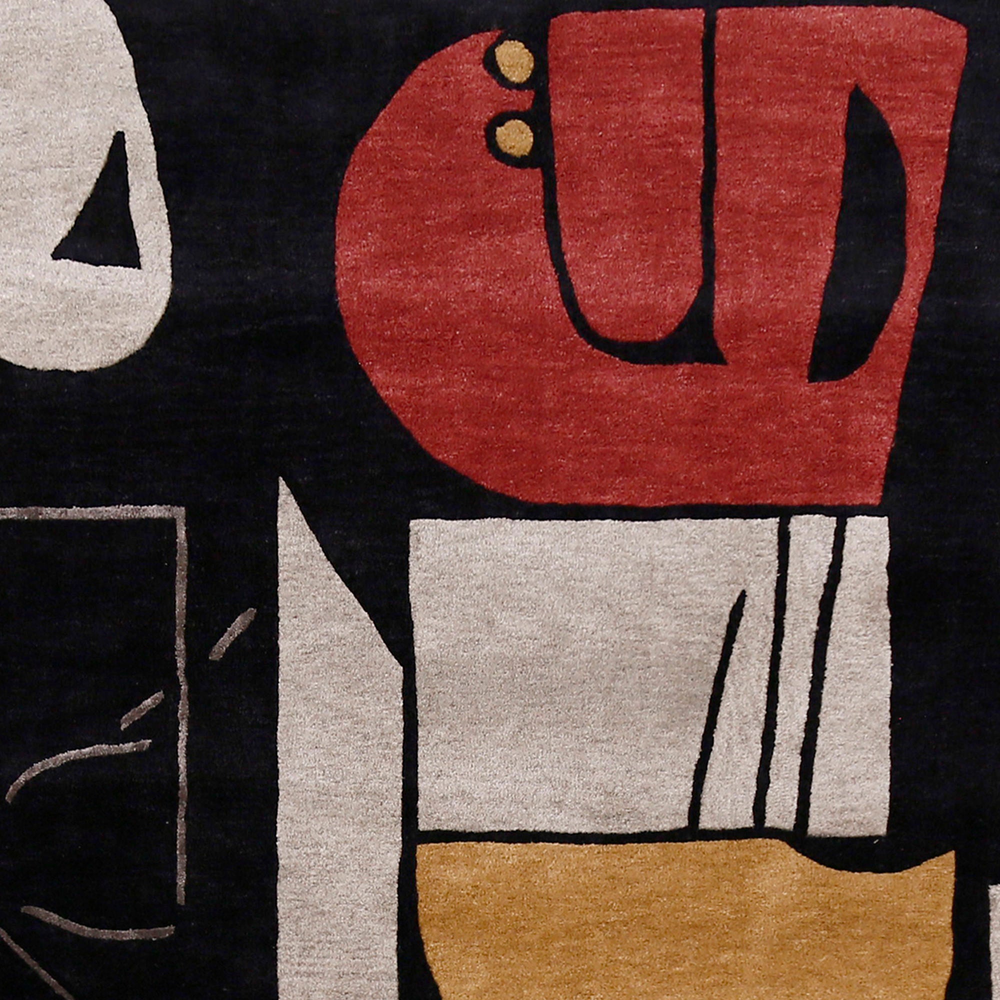 Abstract Modern Hand Tufted Wool Wall Rug