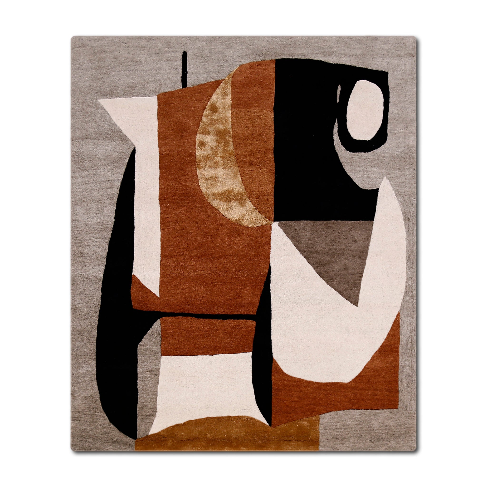 Abstract Geometric Hand Tufted Wool Viscose Wall Rug