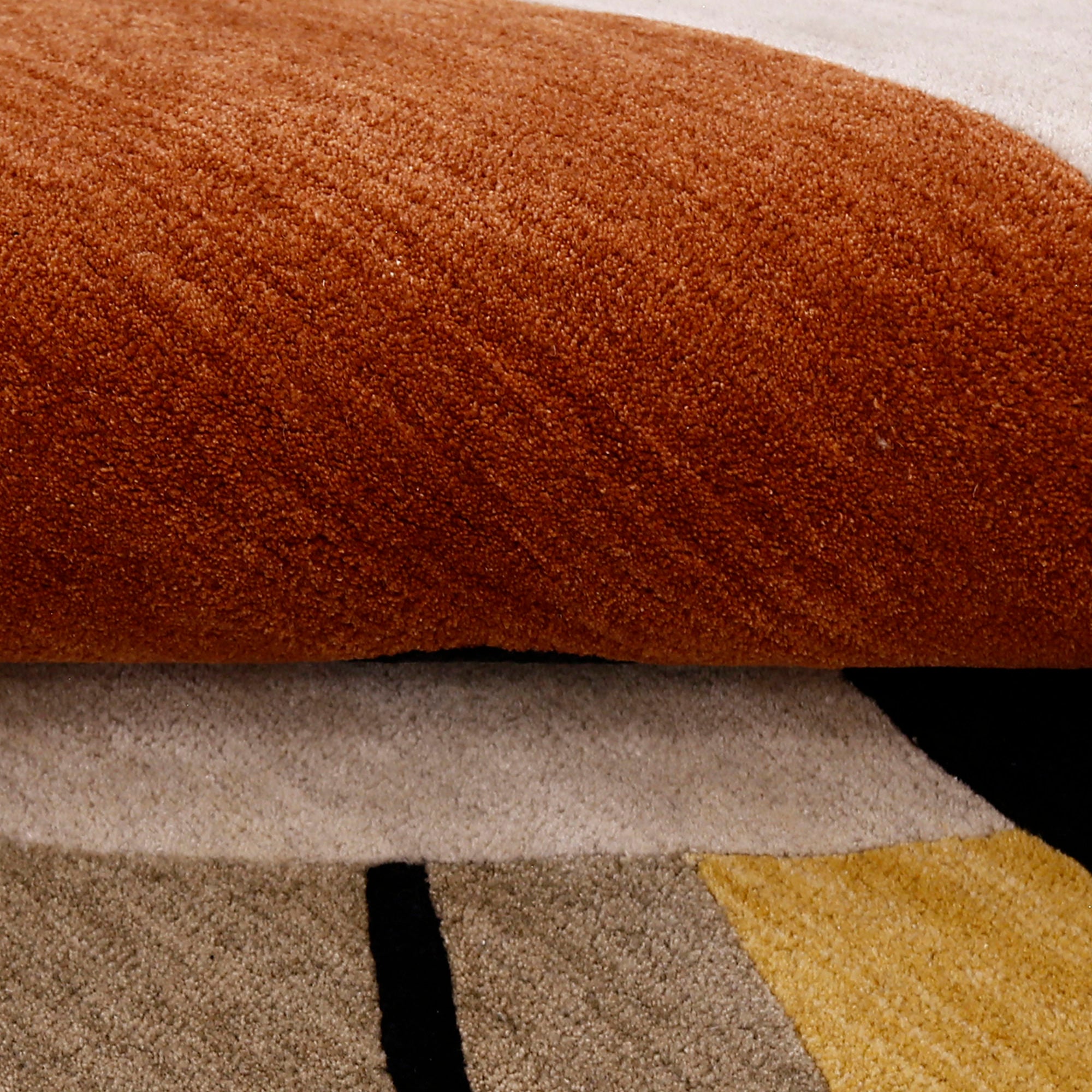 Abstract Bird Forms Hand Tufted Wool Viscose Wall Rug