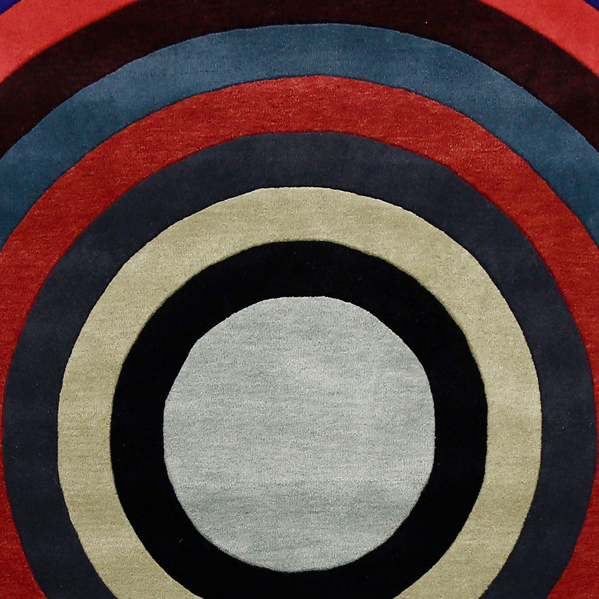 Concentric Circle Hand Tufted Wool Wall Rug