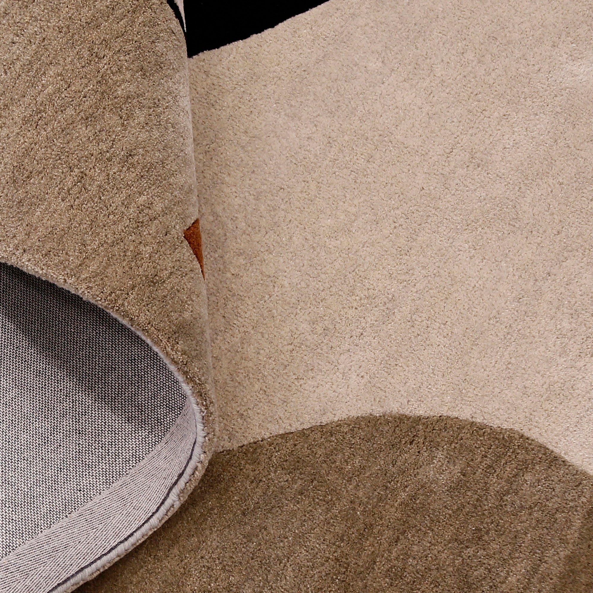 Abstract Cubist Forms Hand Tufted Wool Wall Rug
