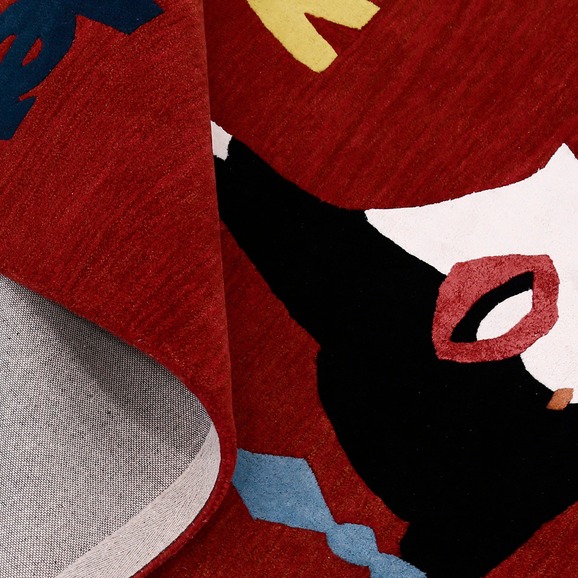 Hey Lady Pop Art Hand Tufted Wool Viscose Wall Rug
