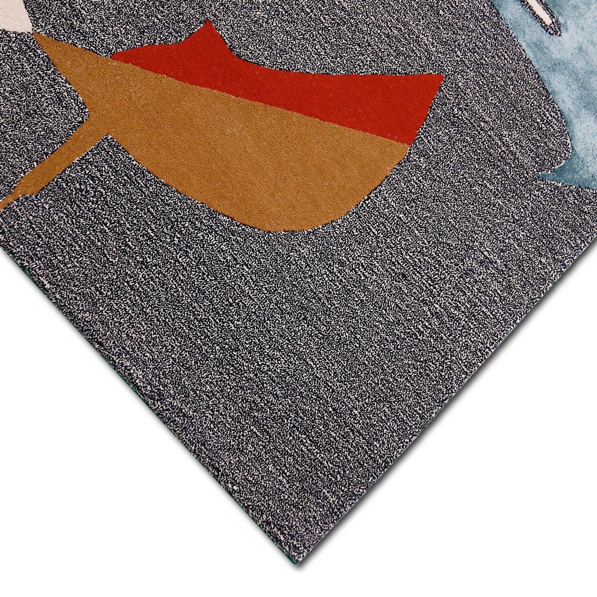 Abstract Musician Hand Tufted Wool Viscose Wall Rug