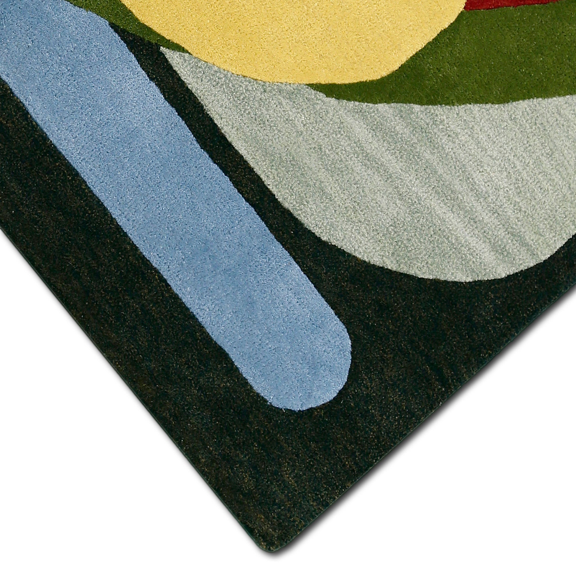 Abstract Watermelon Figure Hand Tufted Wool Wall Rug
