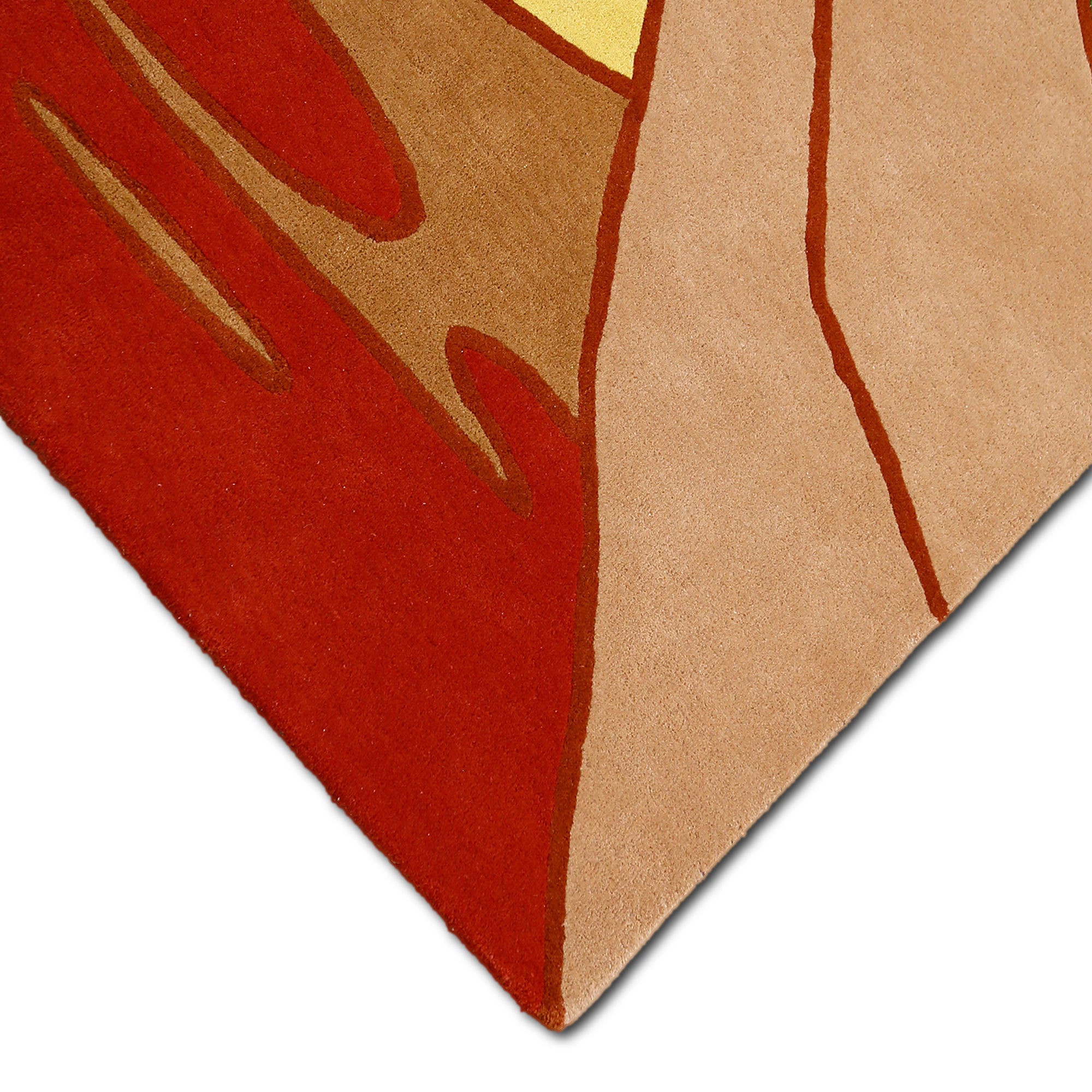 Abstract Landscape Hands Hand Tufted Wool Wall Rug
