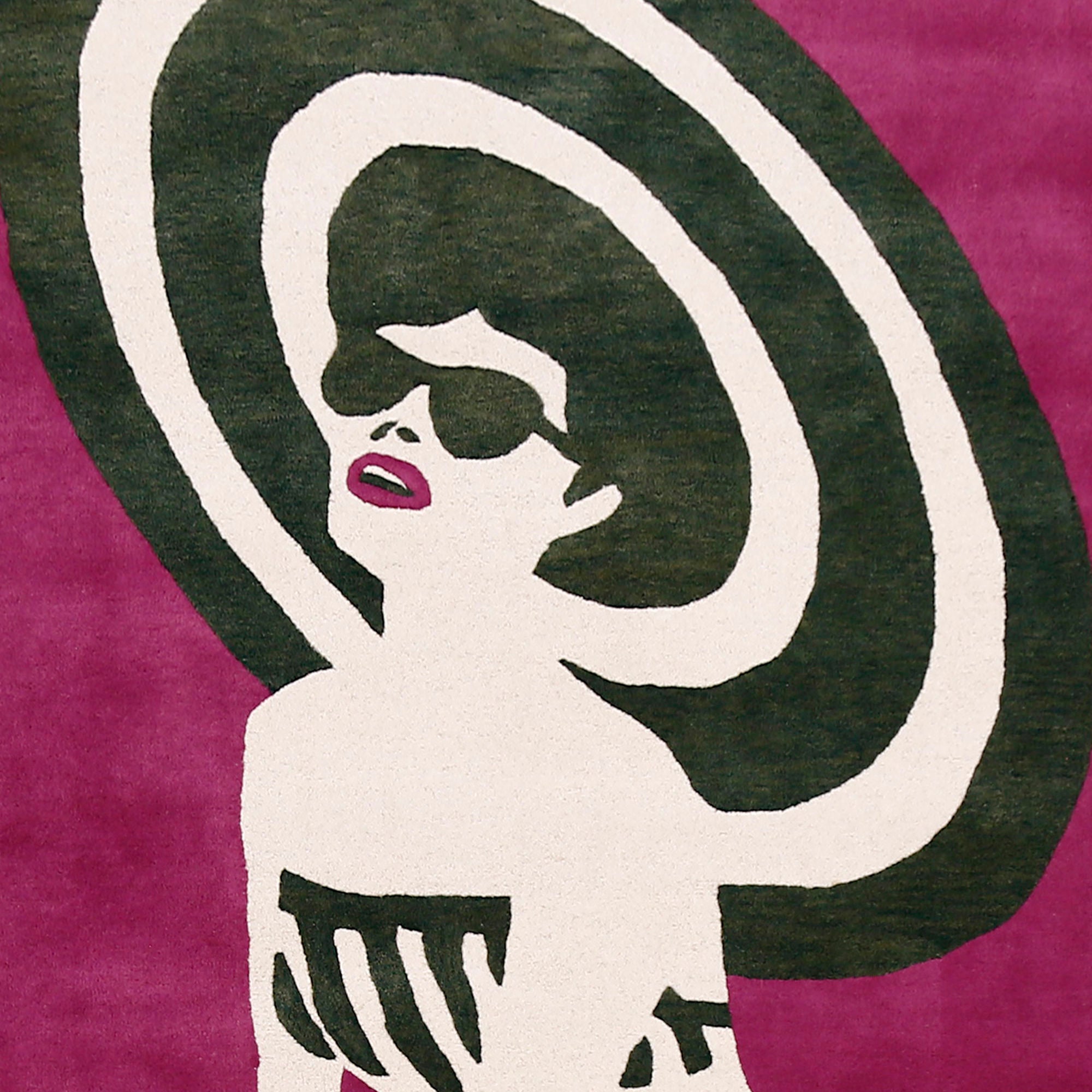 Abstract Fashion Lady Hand Tufted Wool Wall Rug