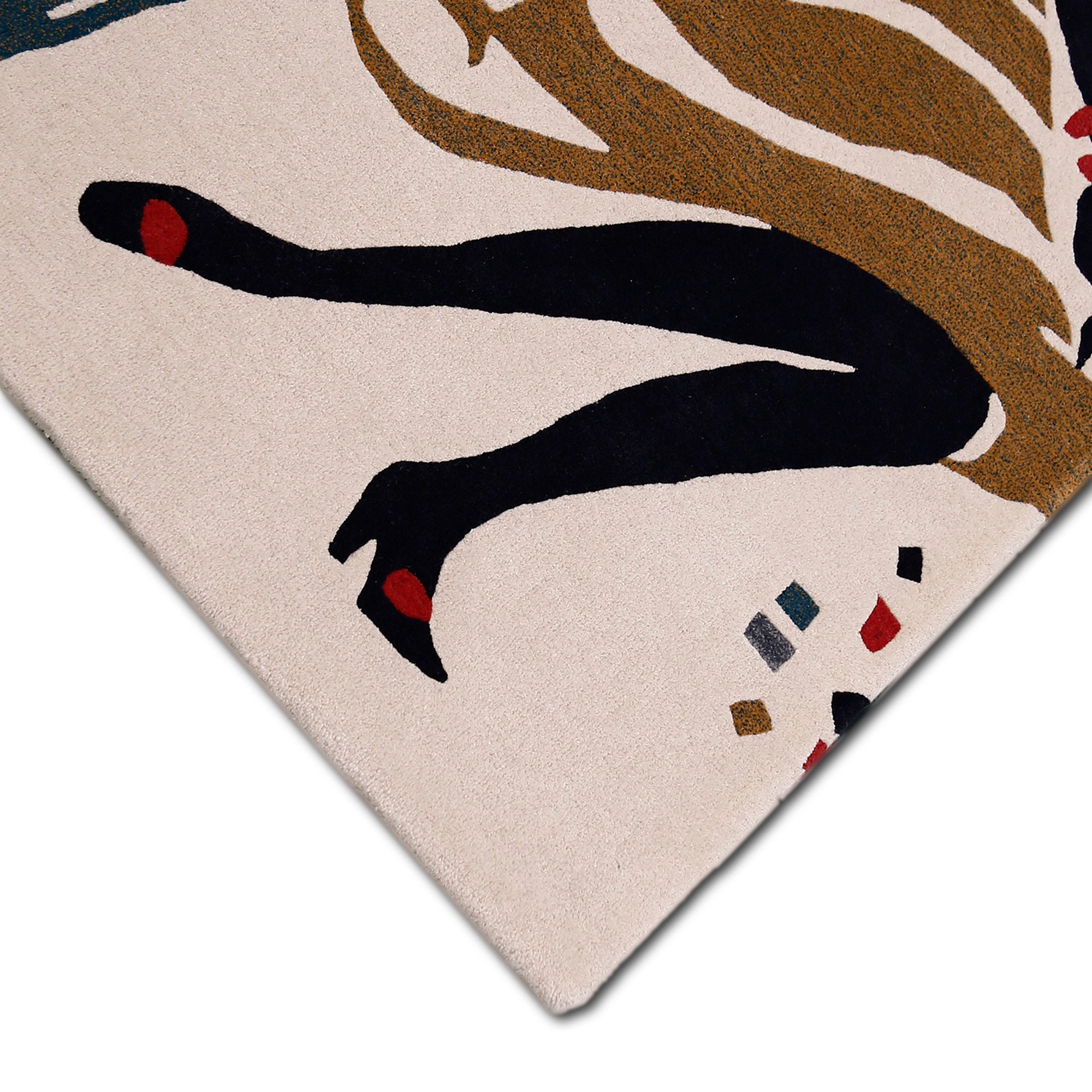 Jazz Dancing Couple Hand Tufted Wool Wall Rug