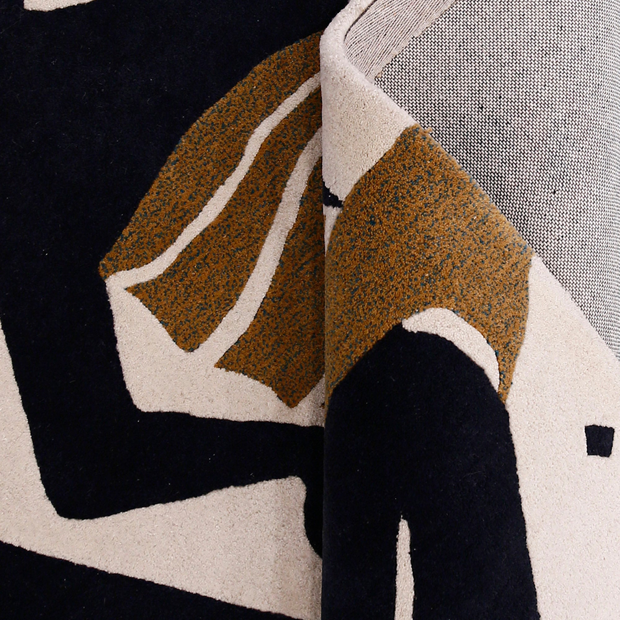 Jazz Dancing Couple Hand Tufted Wool Wall Rug