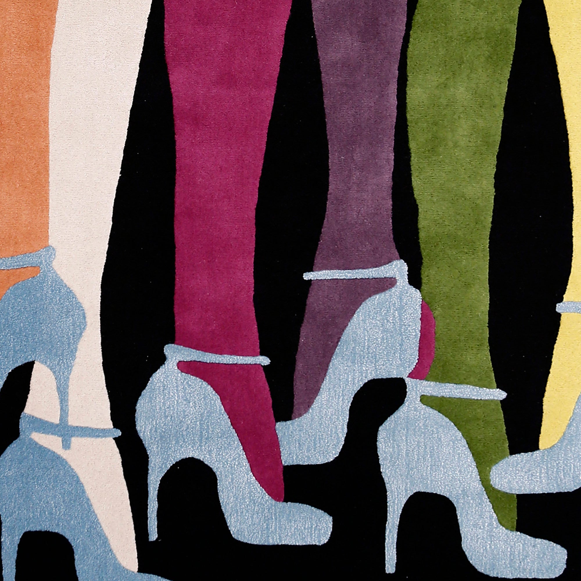 Abstract High Heels Hand Tufted Wool Wall Rug
