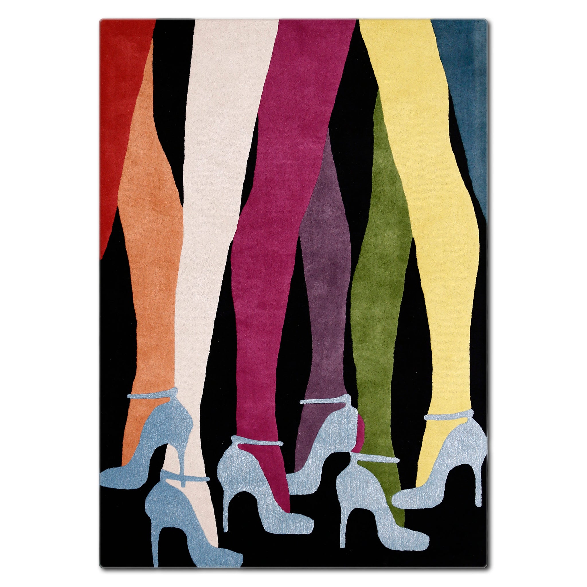 Abstract High Heels Hand Tufted Wool Wall Rug