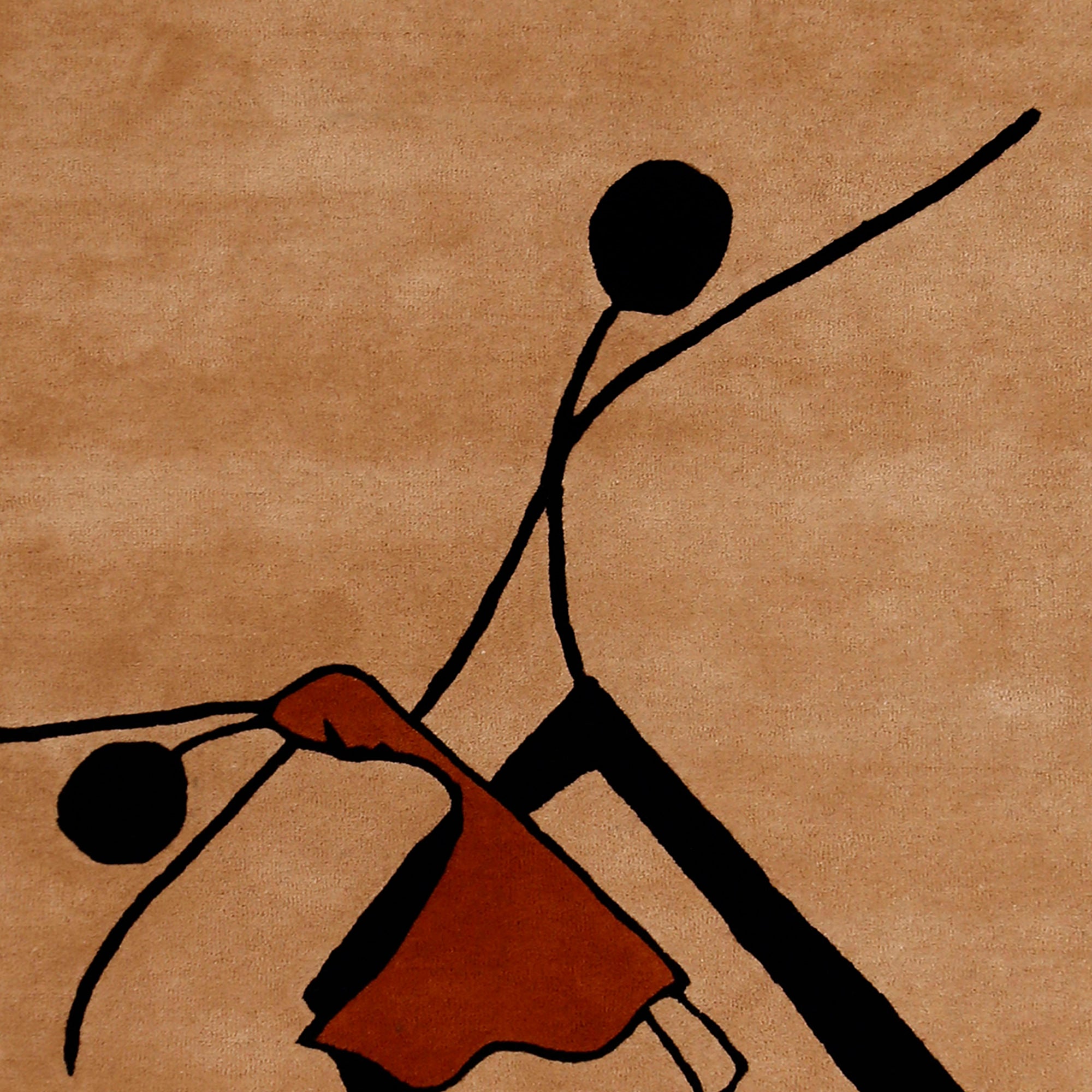 Dance Duo Hand Tufted Wool Wall Rug