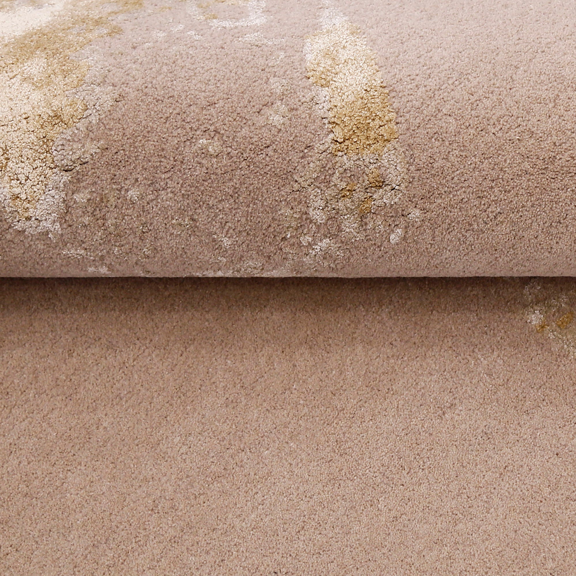 Beige Gold Abstract Bloom Hand Tufted Wool Viscose Wall Rug