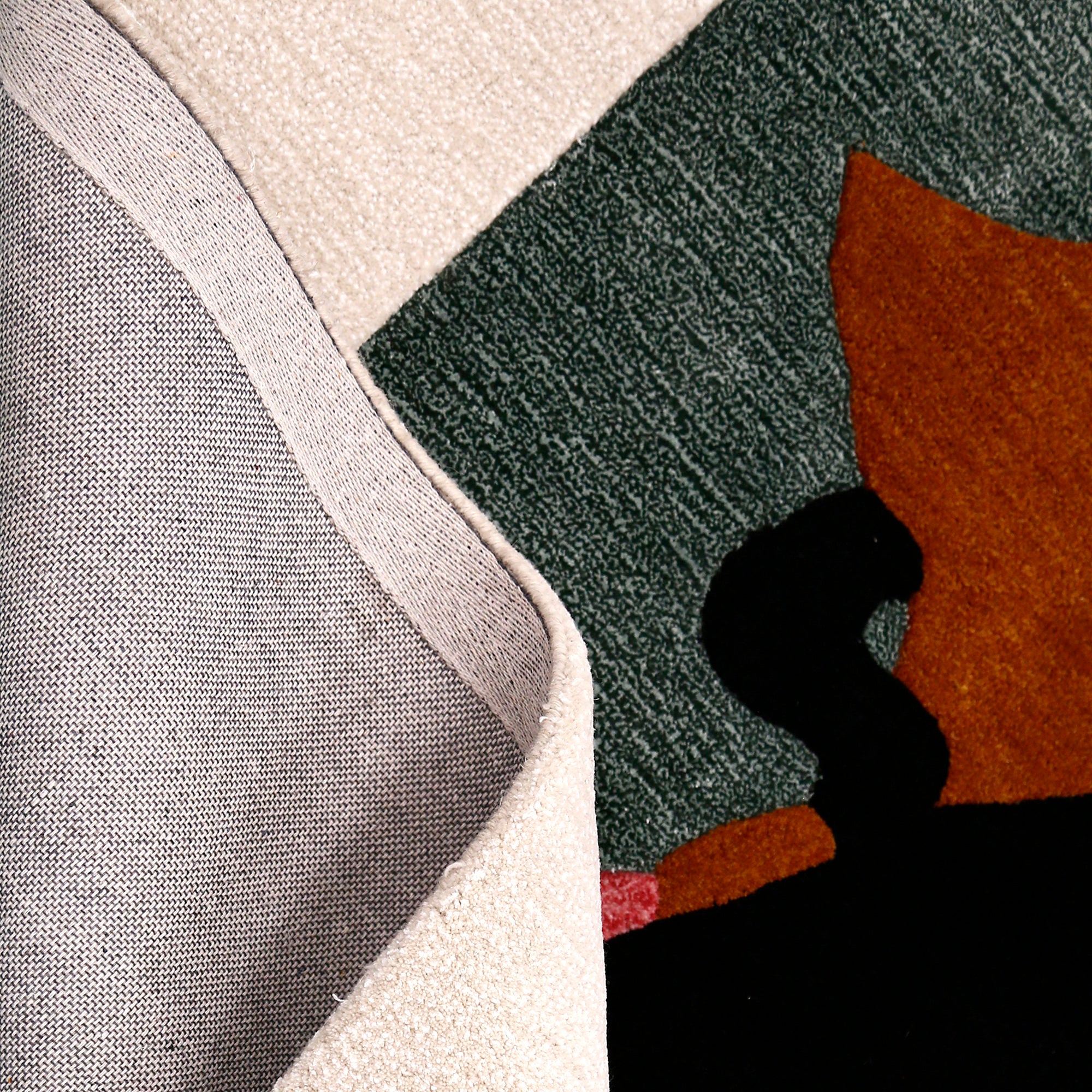 Equestrian Rider Hand Tufted Wool Viscose Wall Rug