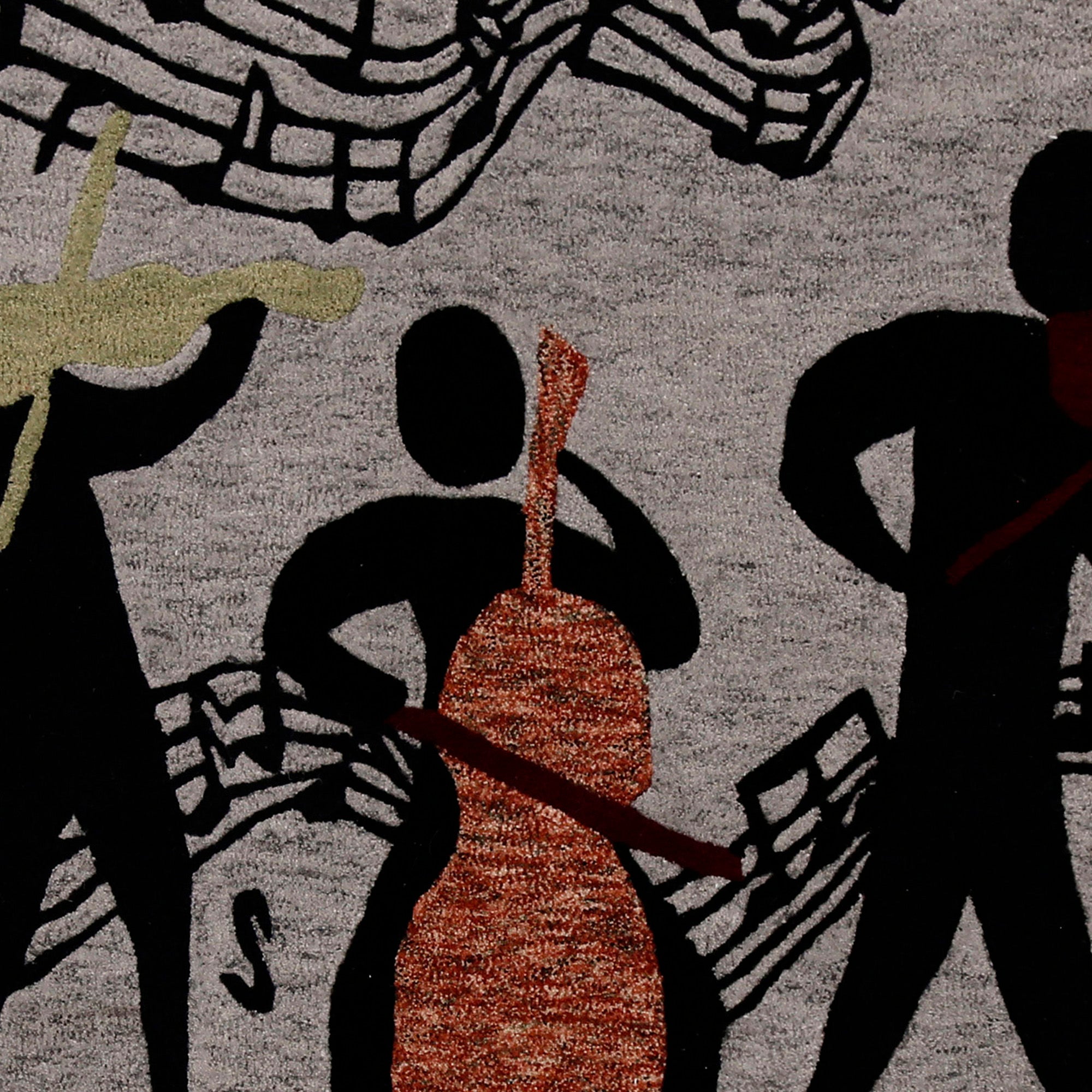 Musician Trio Hand Tufted Wool Wall Rug