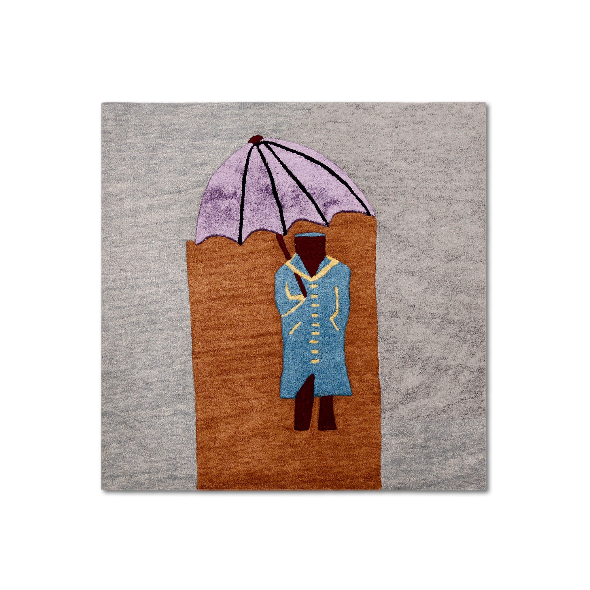Royal Guard Under Parasol Hand Tufted Wool Viscose Wall Rug
