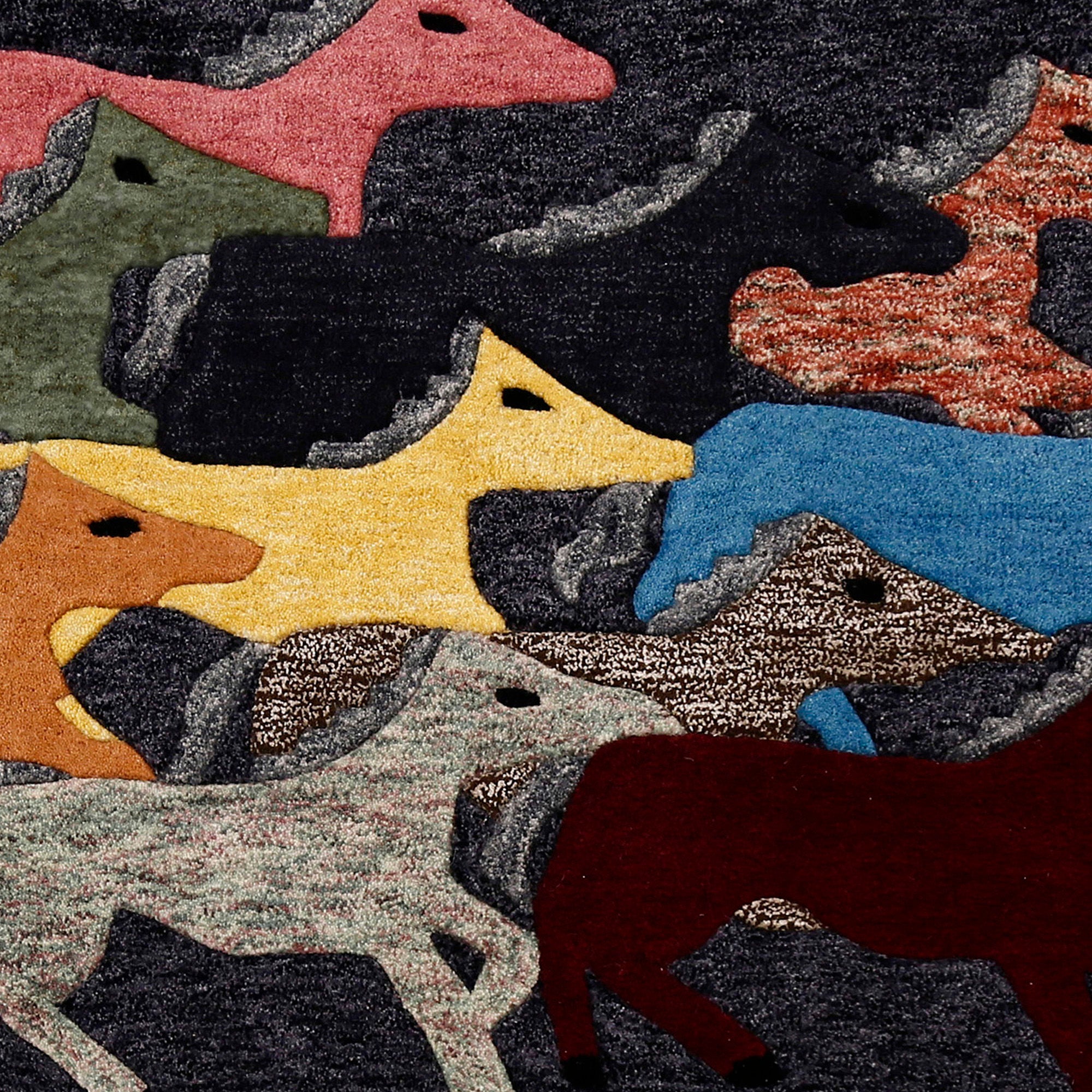 Galloping Horses Hand-Tufted Wool Wall Rug