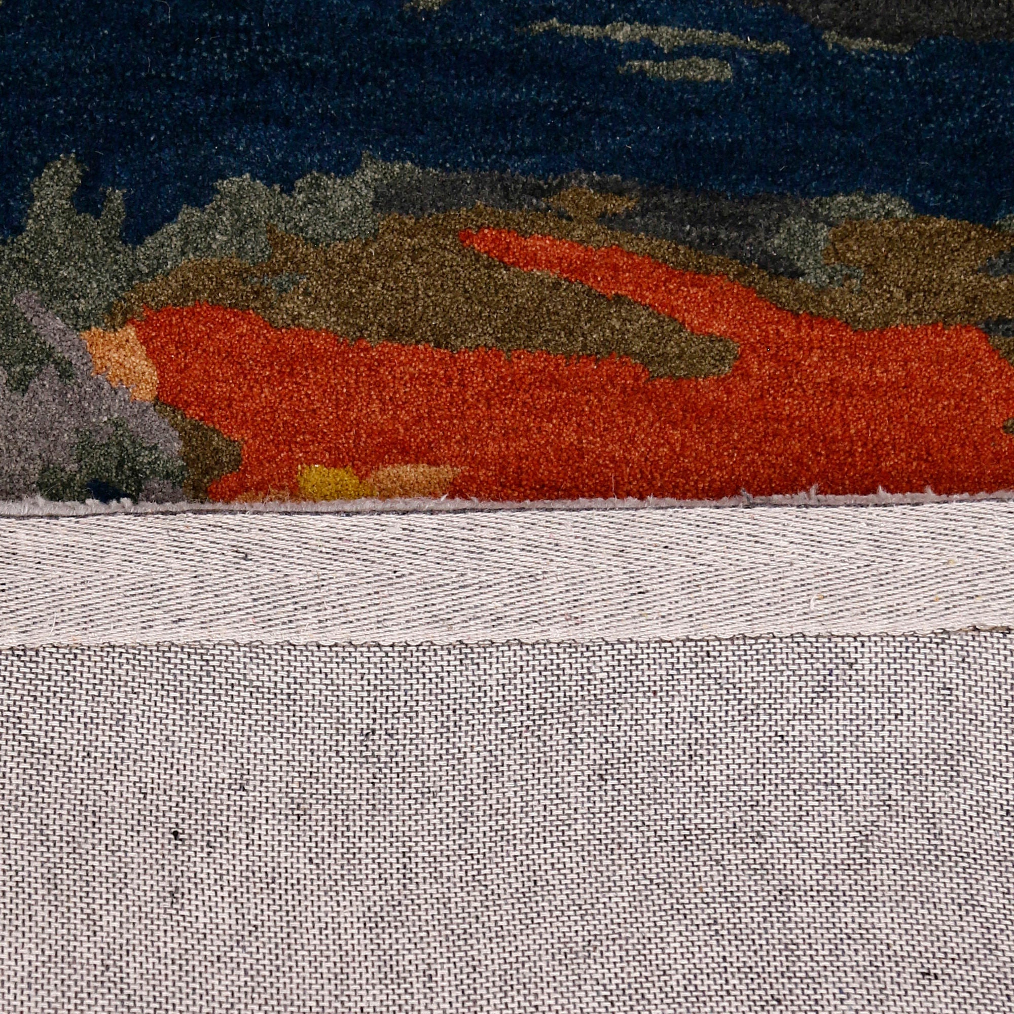 Abstract Flame Brushstroke Hand Tufted Wool Wall Rug