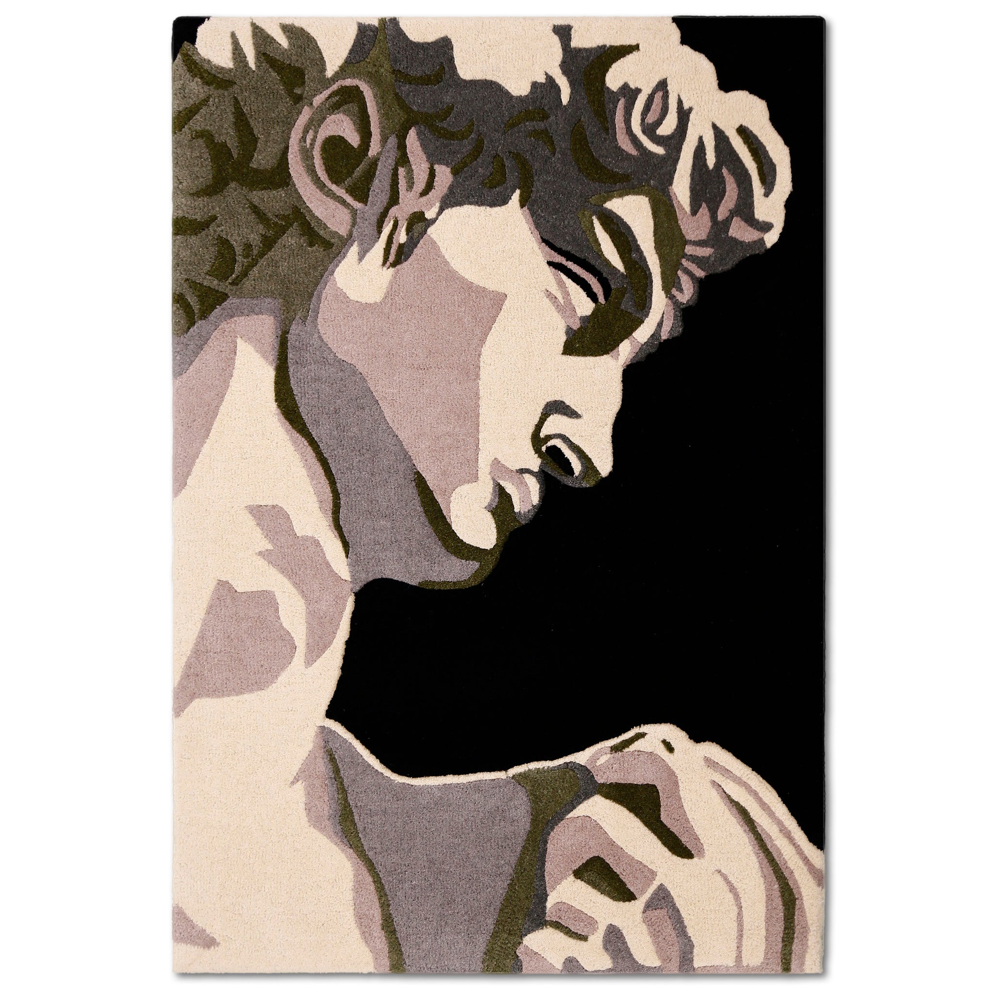Classical Sculpture Hand Tufted Wool Wall Rug