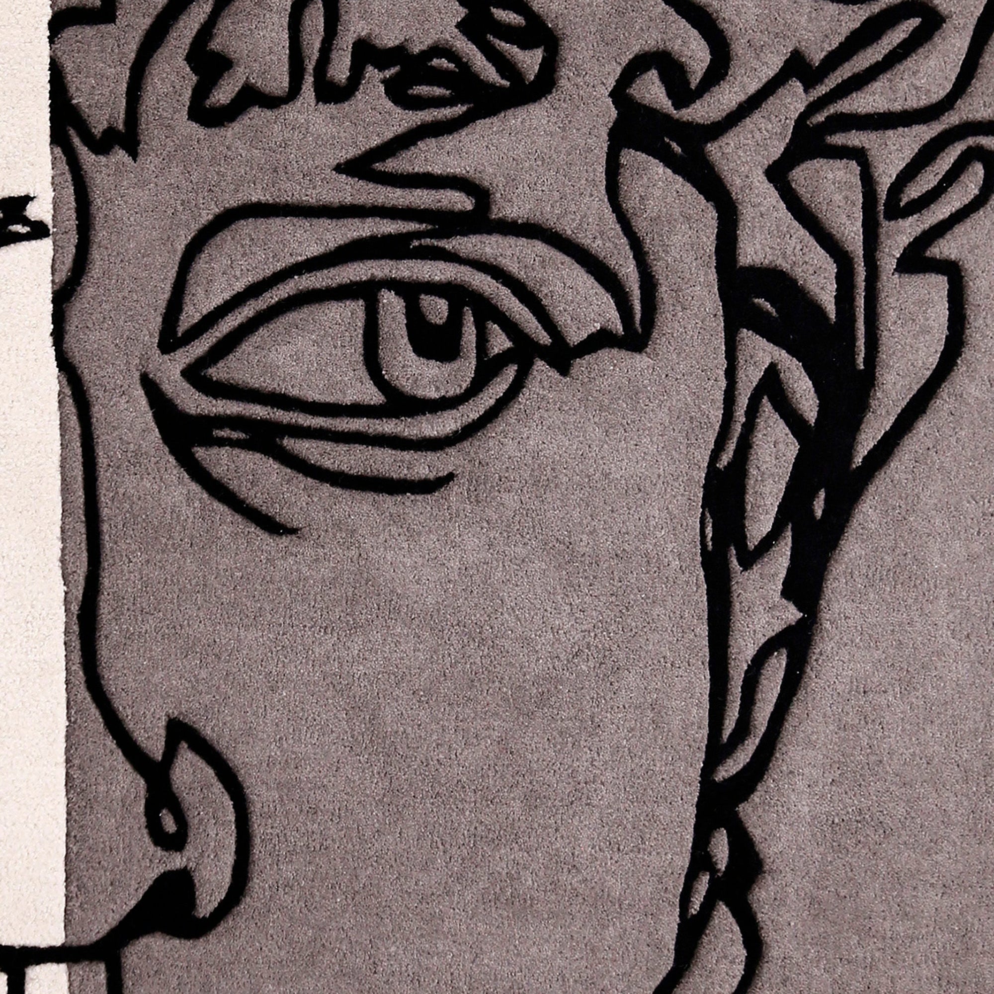 Abstract Classical Face Hand Tufted Wool Wall Rug