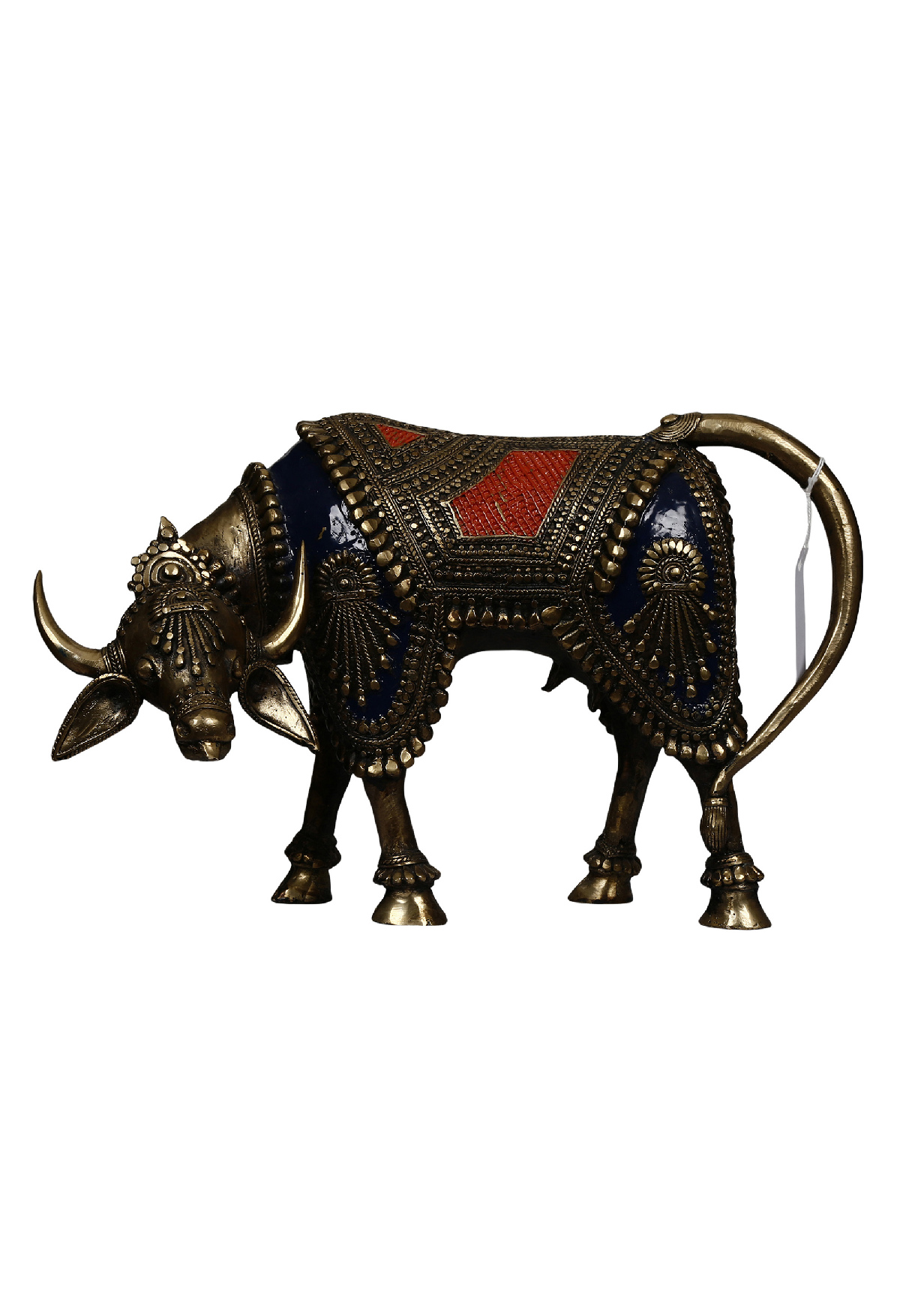 Khushi-Living-Artefacts-Brass-Royal Cow with Calf Brass