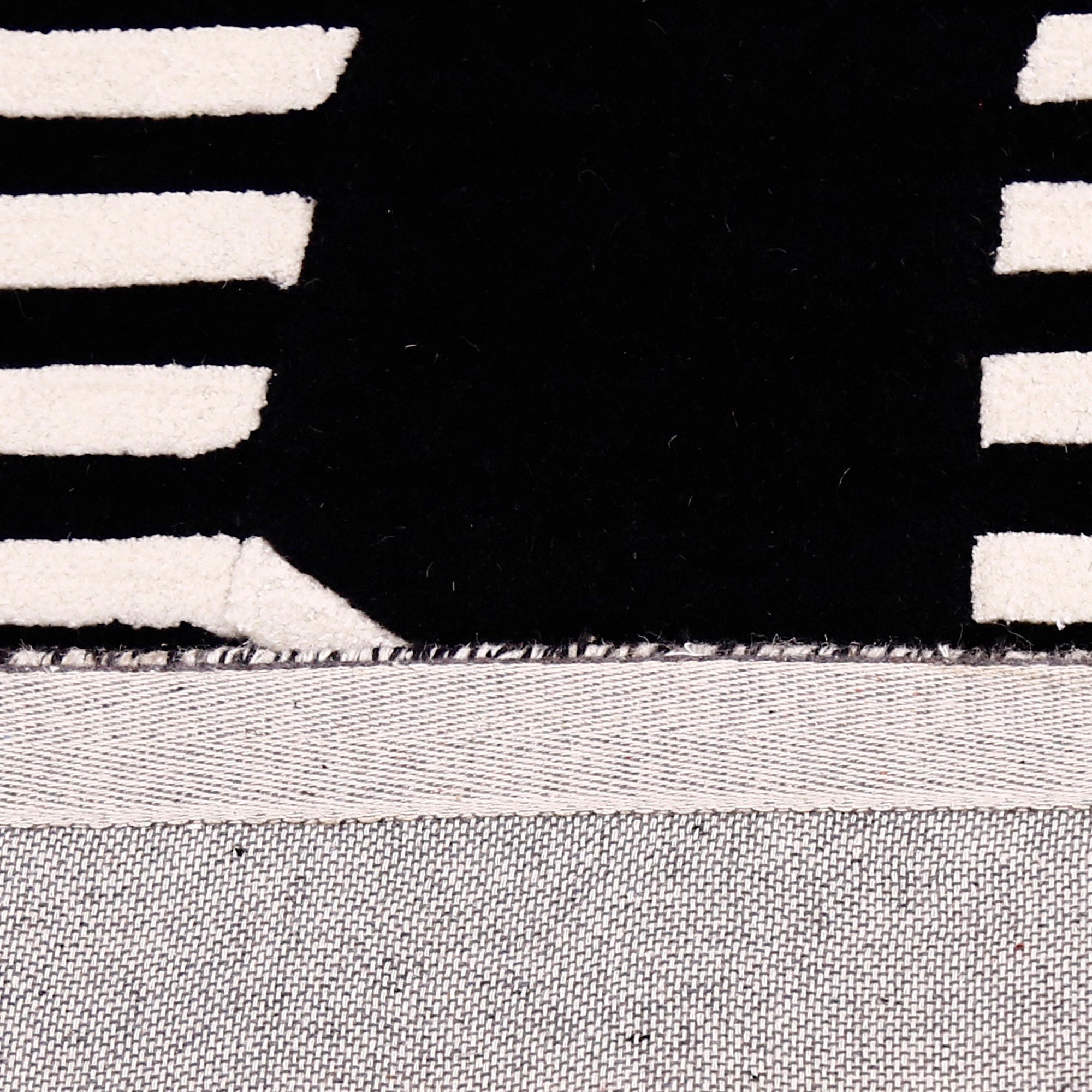 Zebra Couple Optical Illusion Hand Tufted Wool Wall Rug