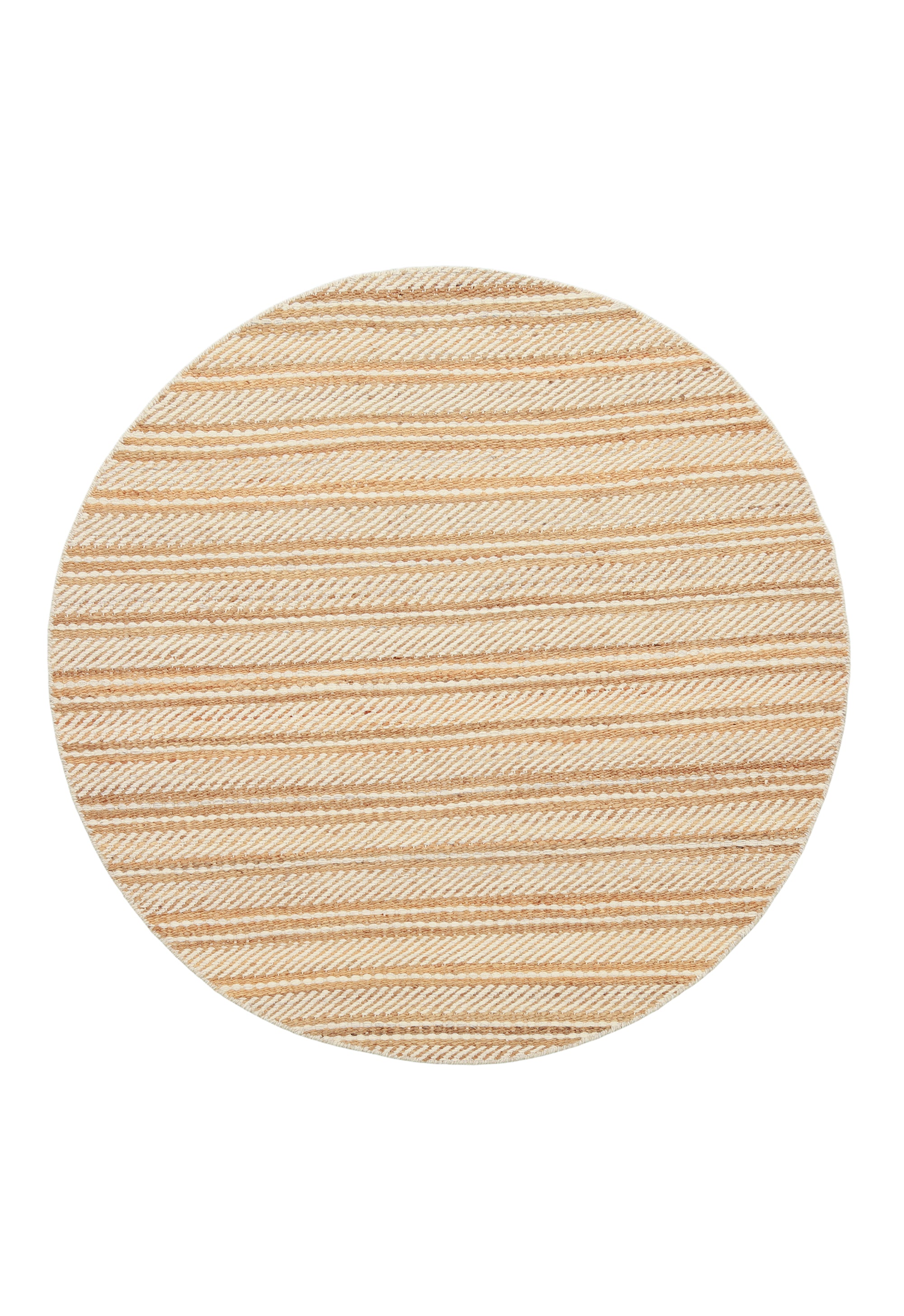 Khushi-Living-Rugs-Carpet-Hand-Woven-Durrie-Round