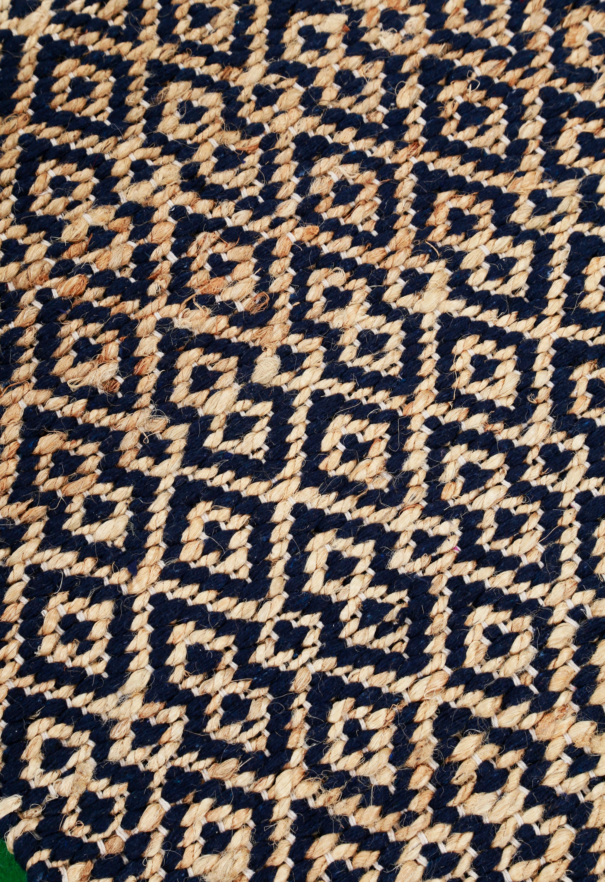 Navy Diamond Dhurrie