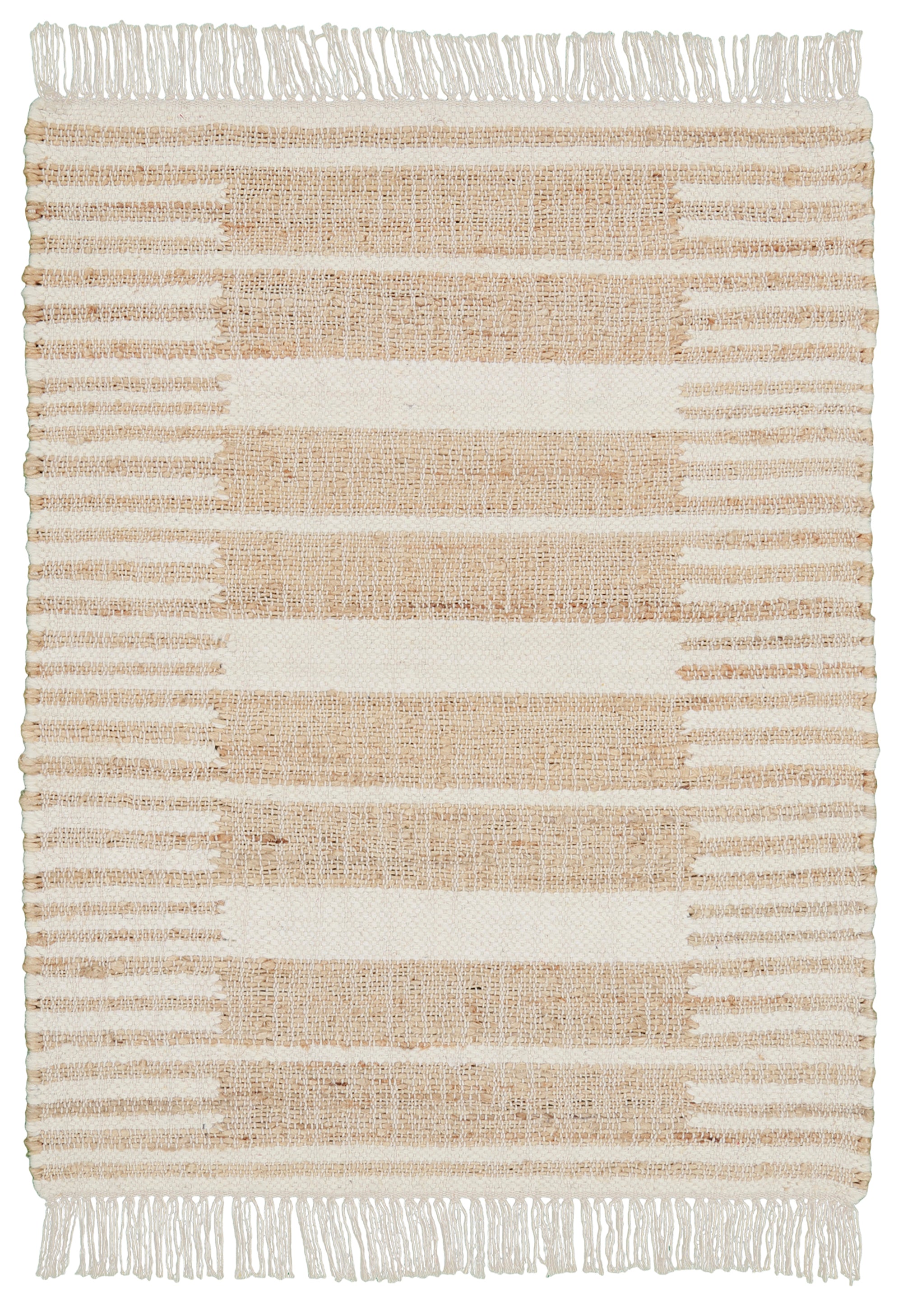 Beige Stripe Dhurrie