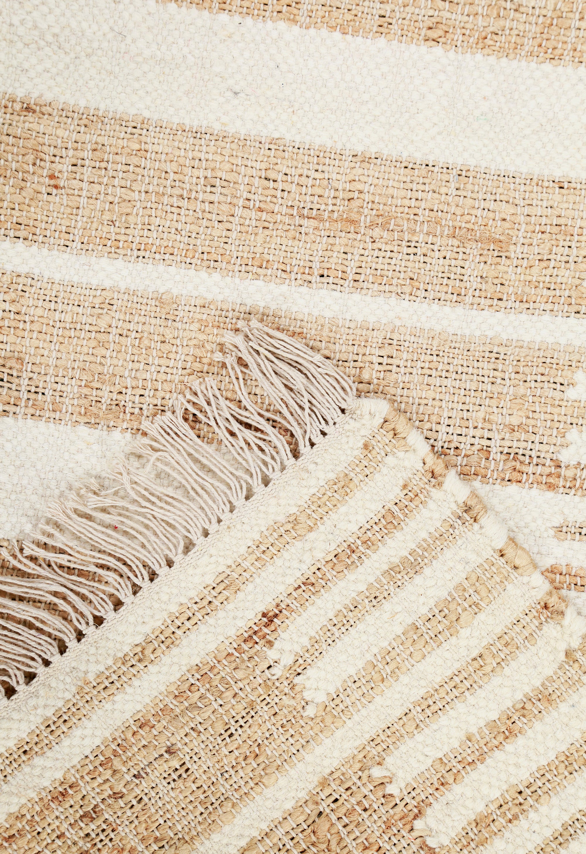 Beige Stripe Dhurrie