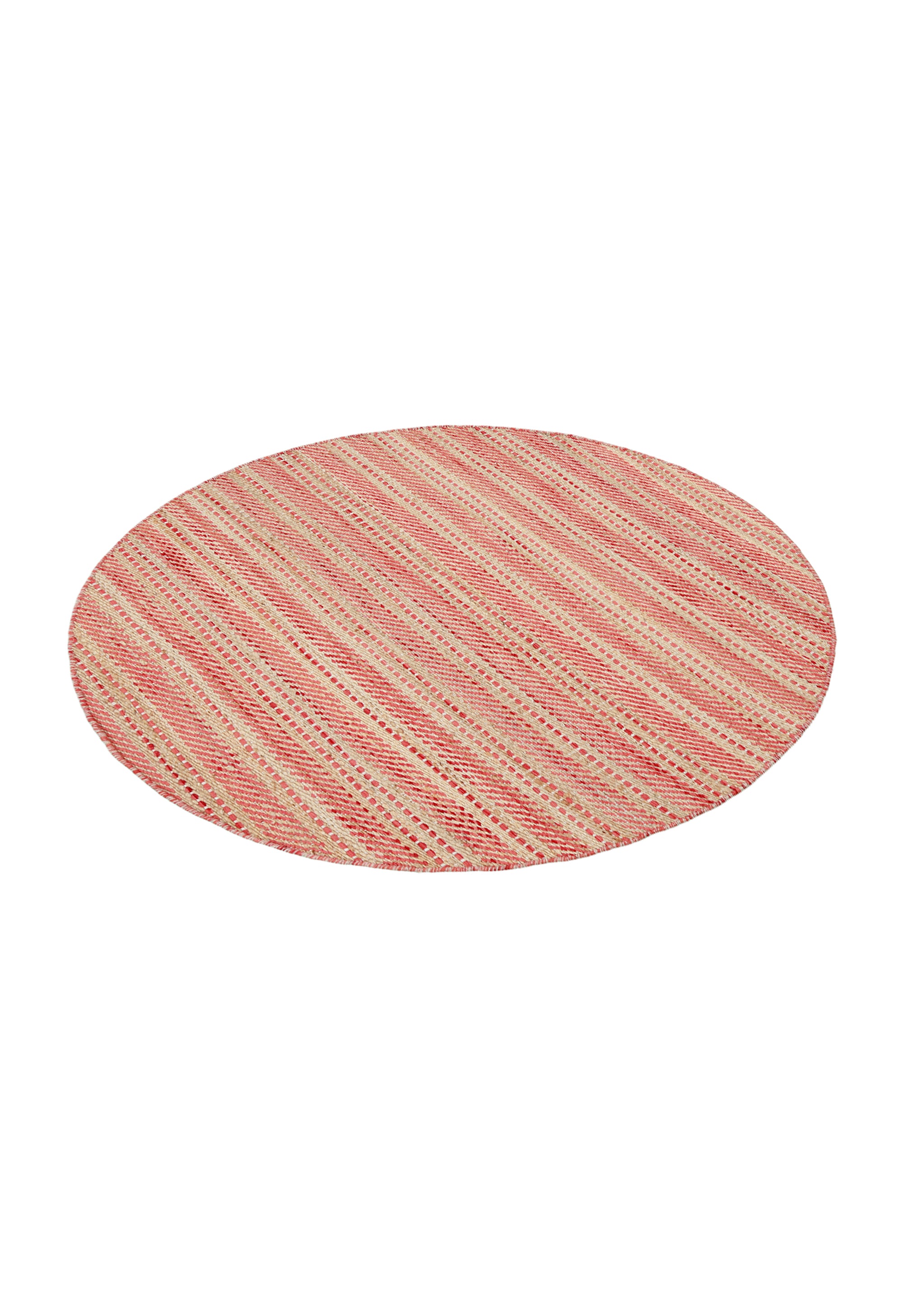 Khushi-Living-Rugs-Carpet-Hand-Woven-Durrie-Round