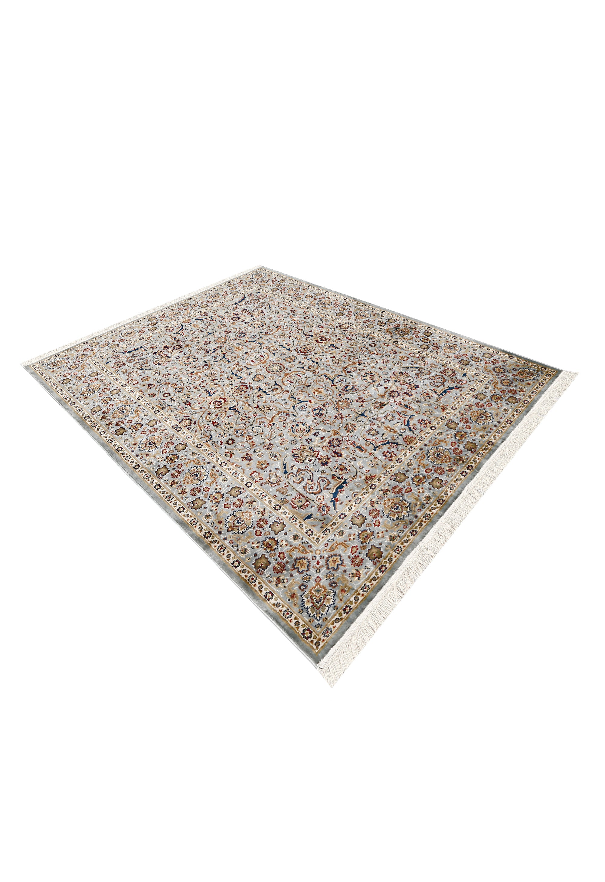 Soft Blue Floral Rug