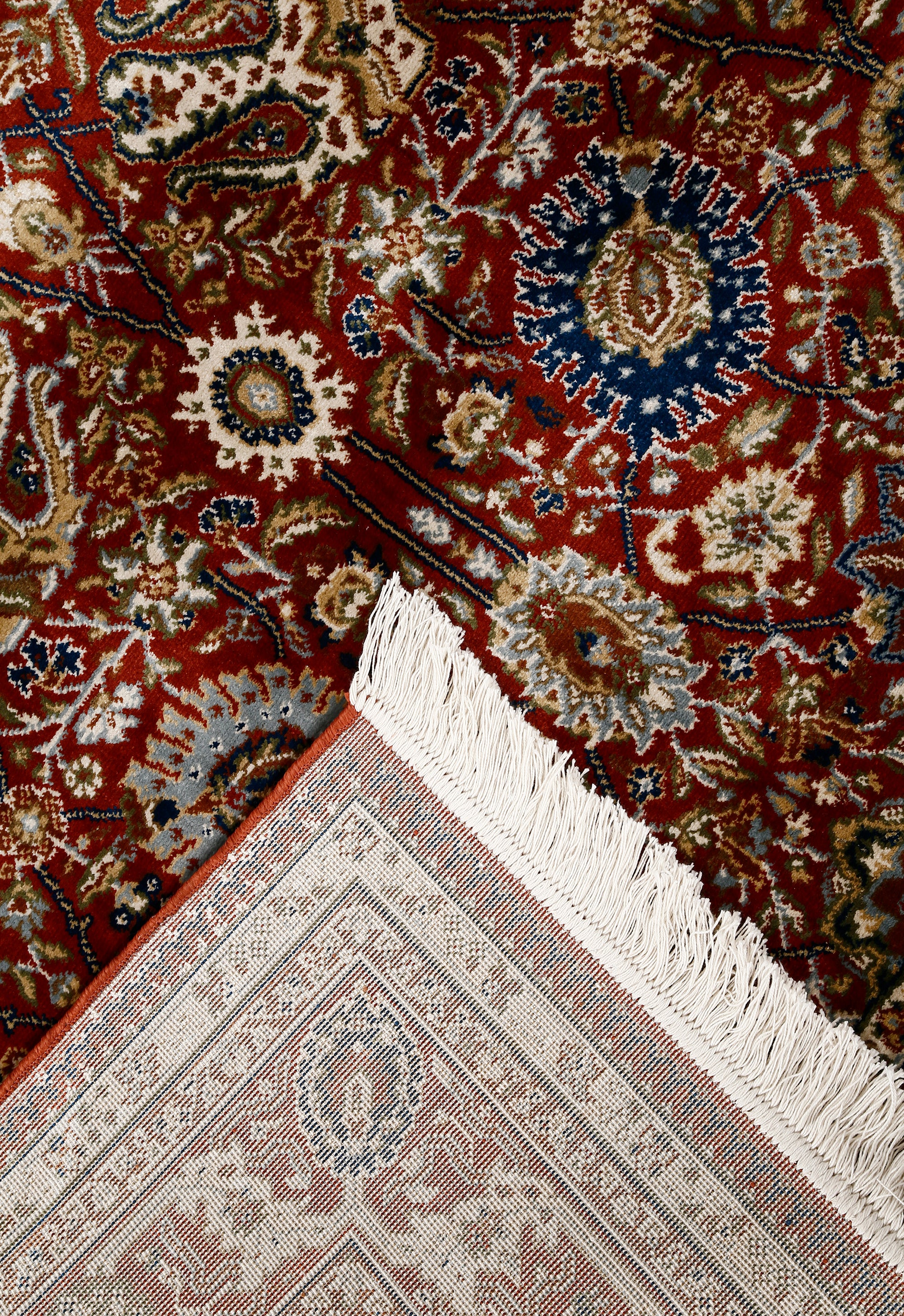 Ruby Red Floral Rug