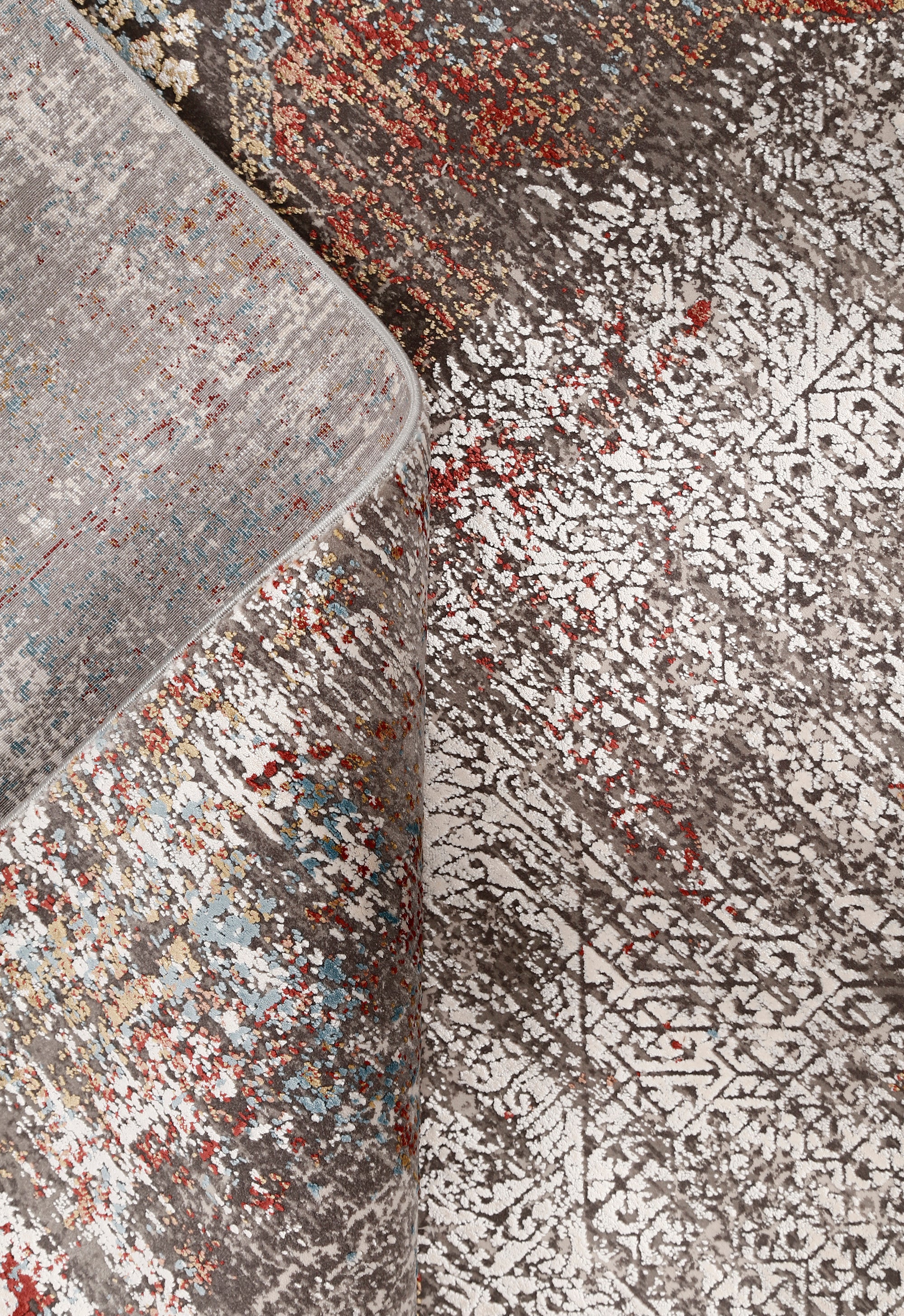 Rust Distressed Medallion Rug