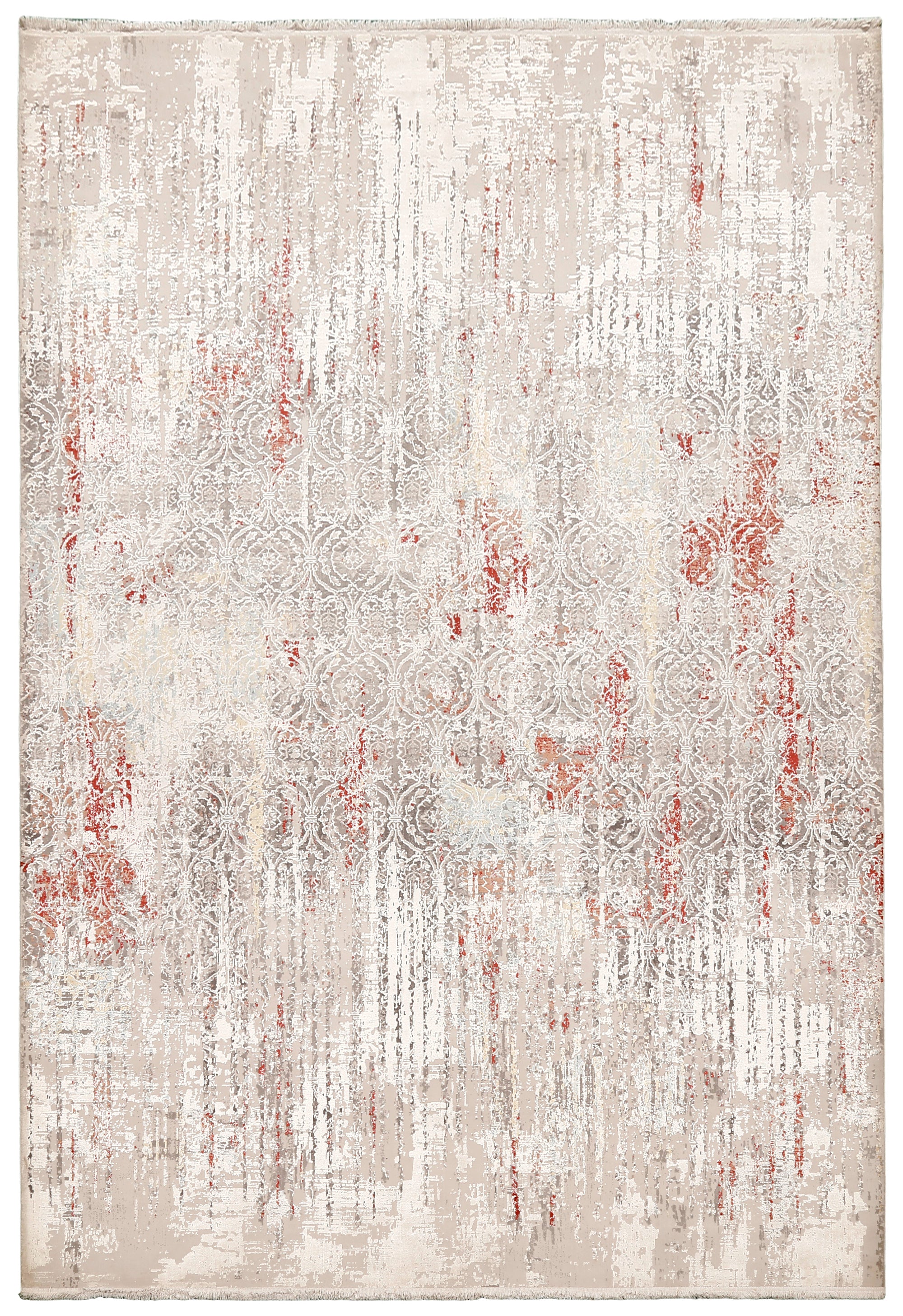 Ivory Ember Damask Rug
