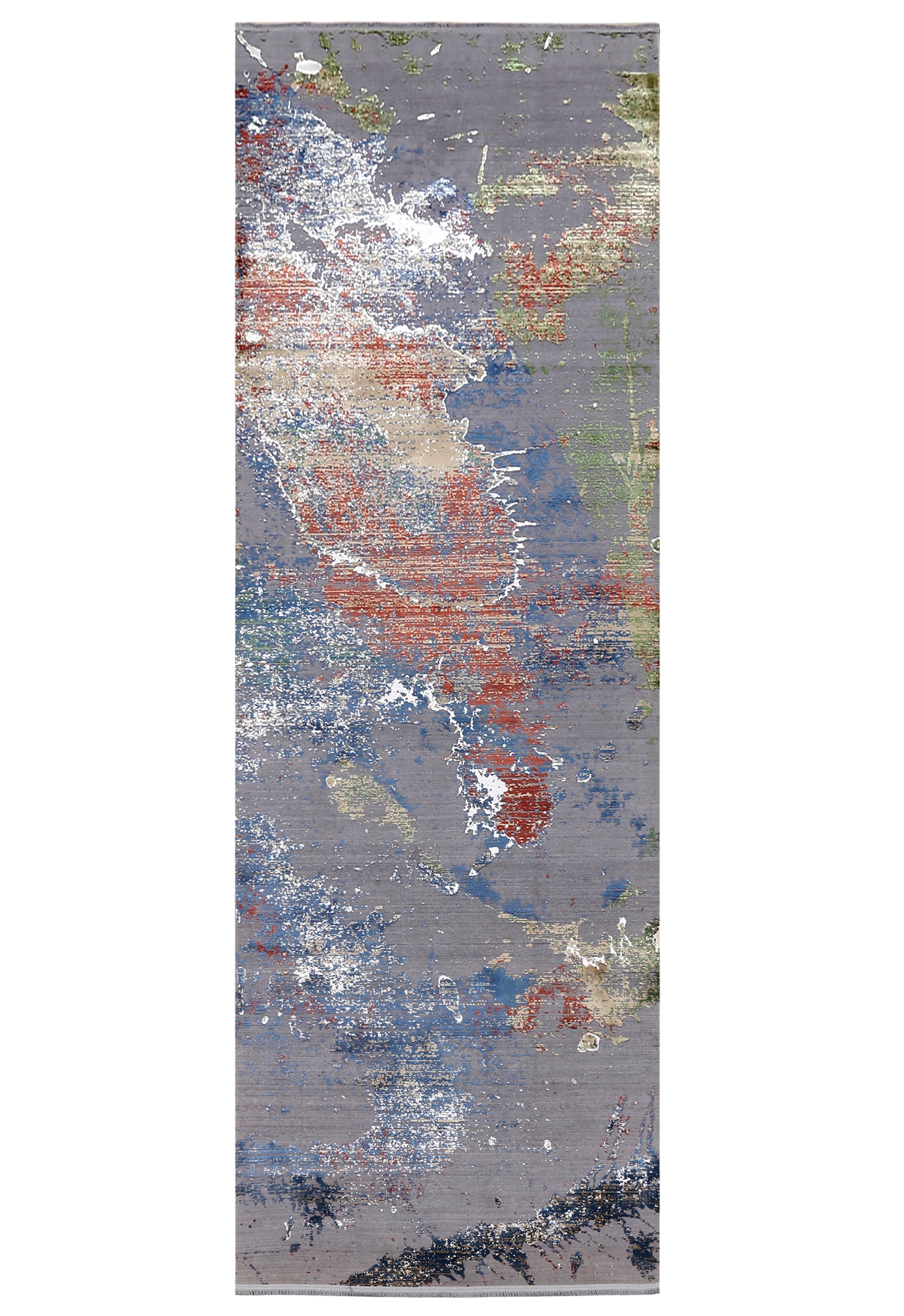 Multicolor Abstract Runner Rug
