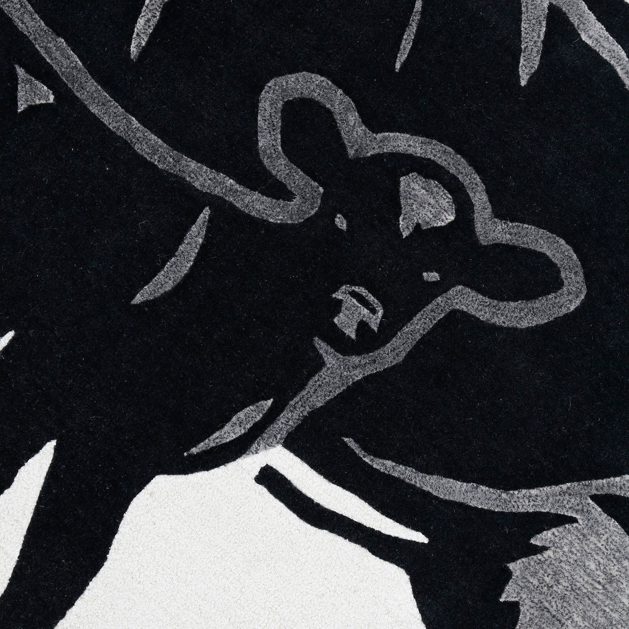 Cow and Calf Hand Tufted Wool Wall Rug