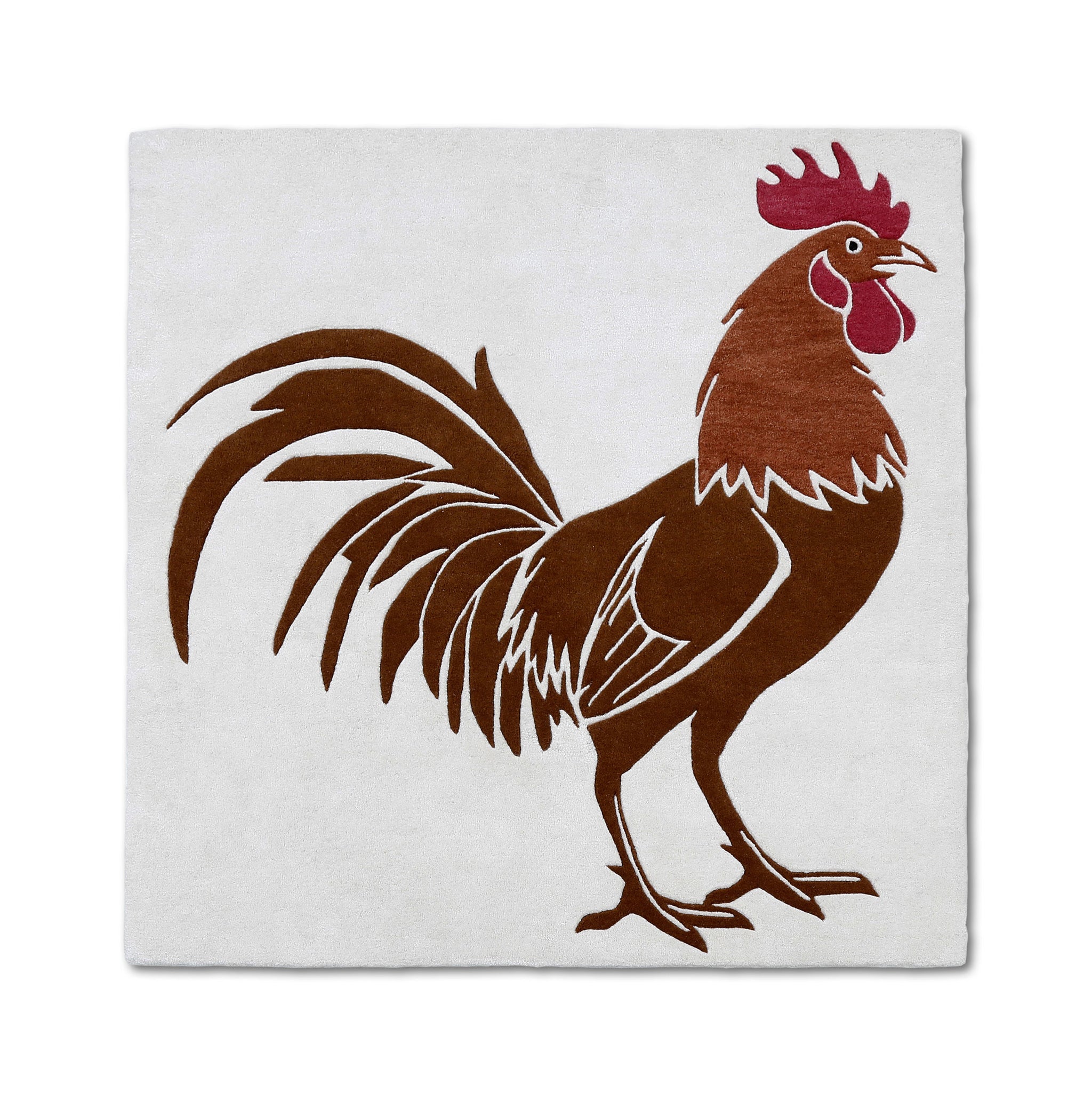 Rooster Hand Tufted Wool Wall Rug