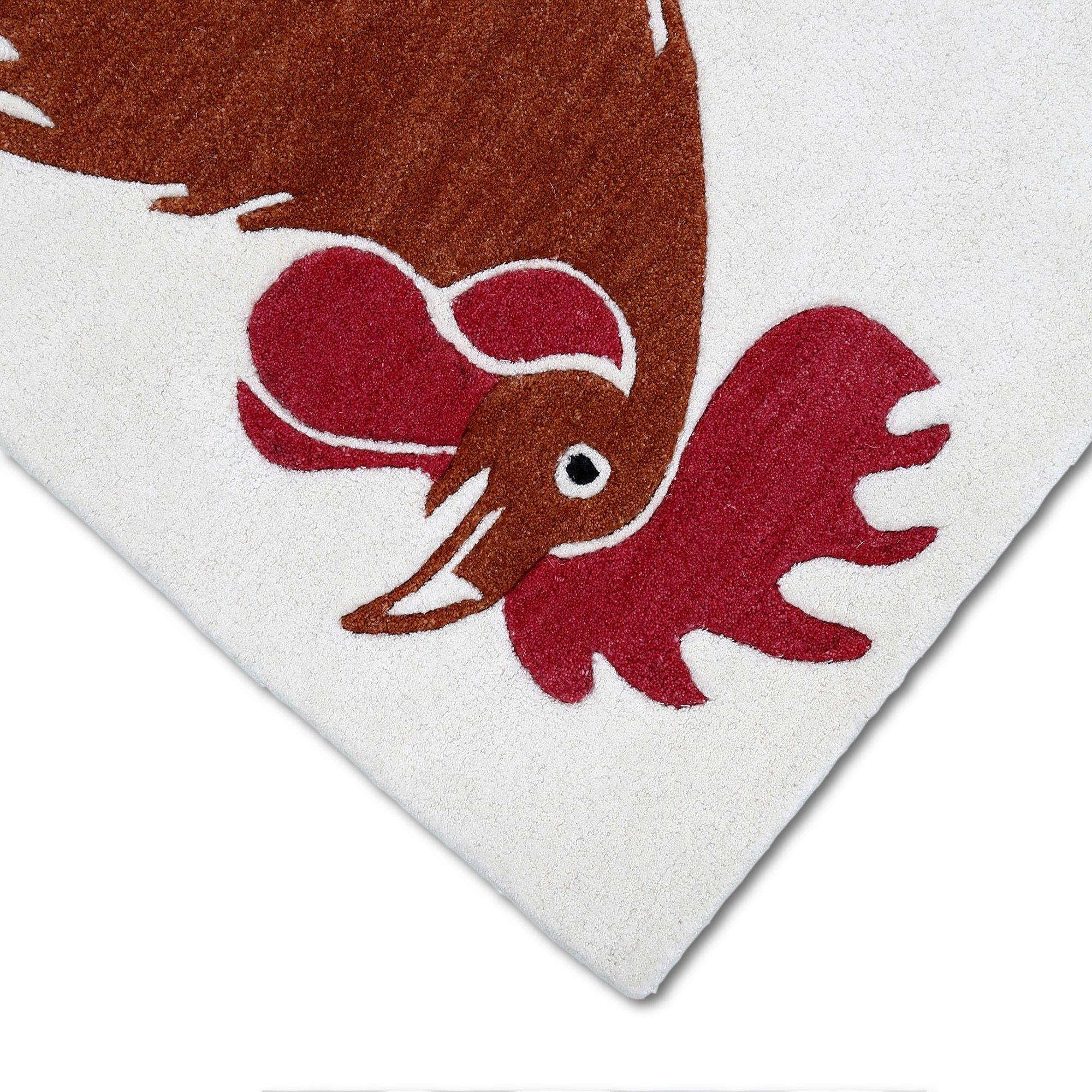 Rooster Hand Tufted Wool Wall Rug