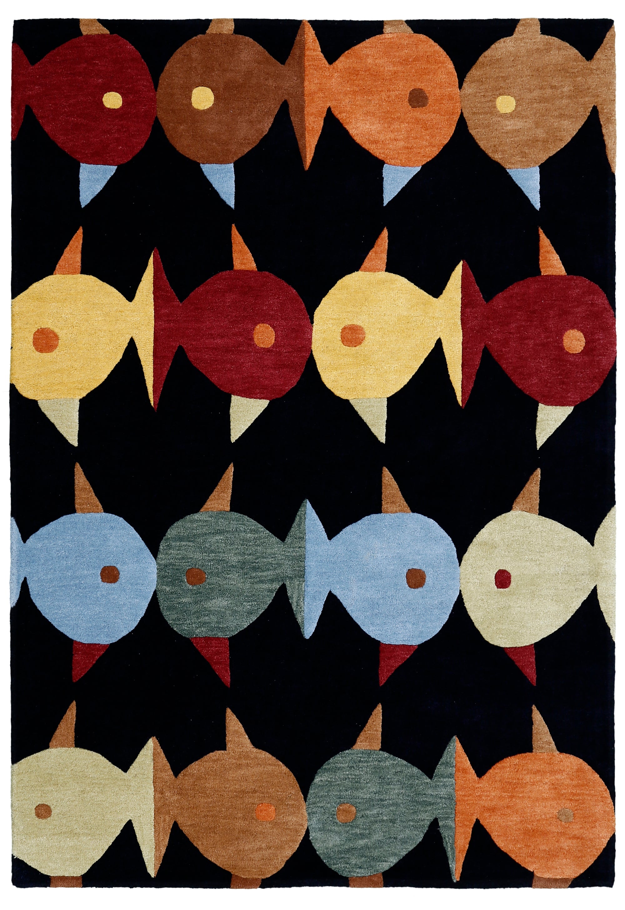 Multicolor Fish Kids Rug