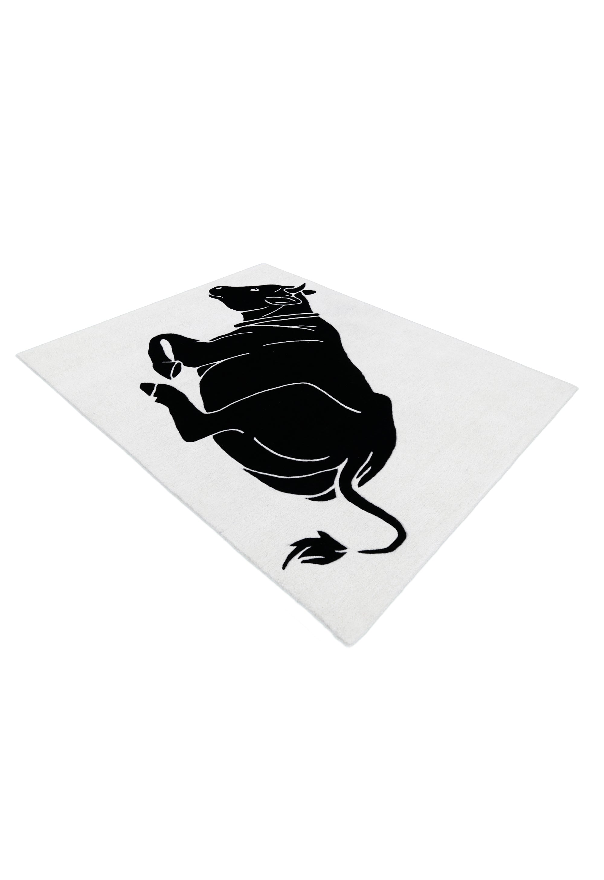 Black Cow Rug
