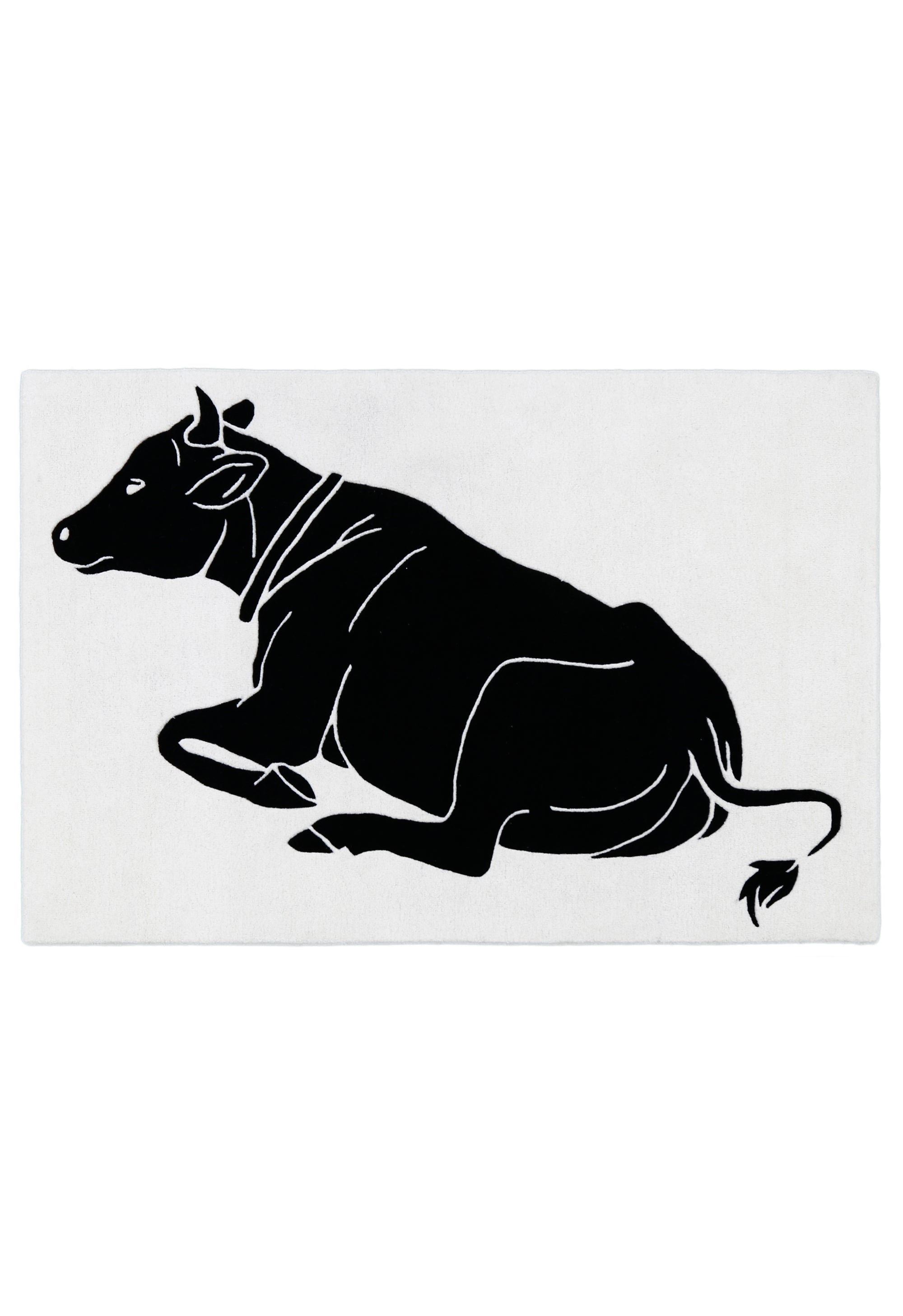 Black Cow Rug