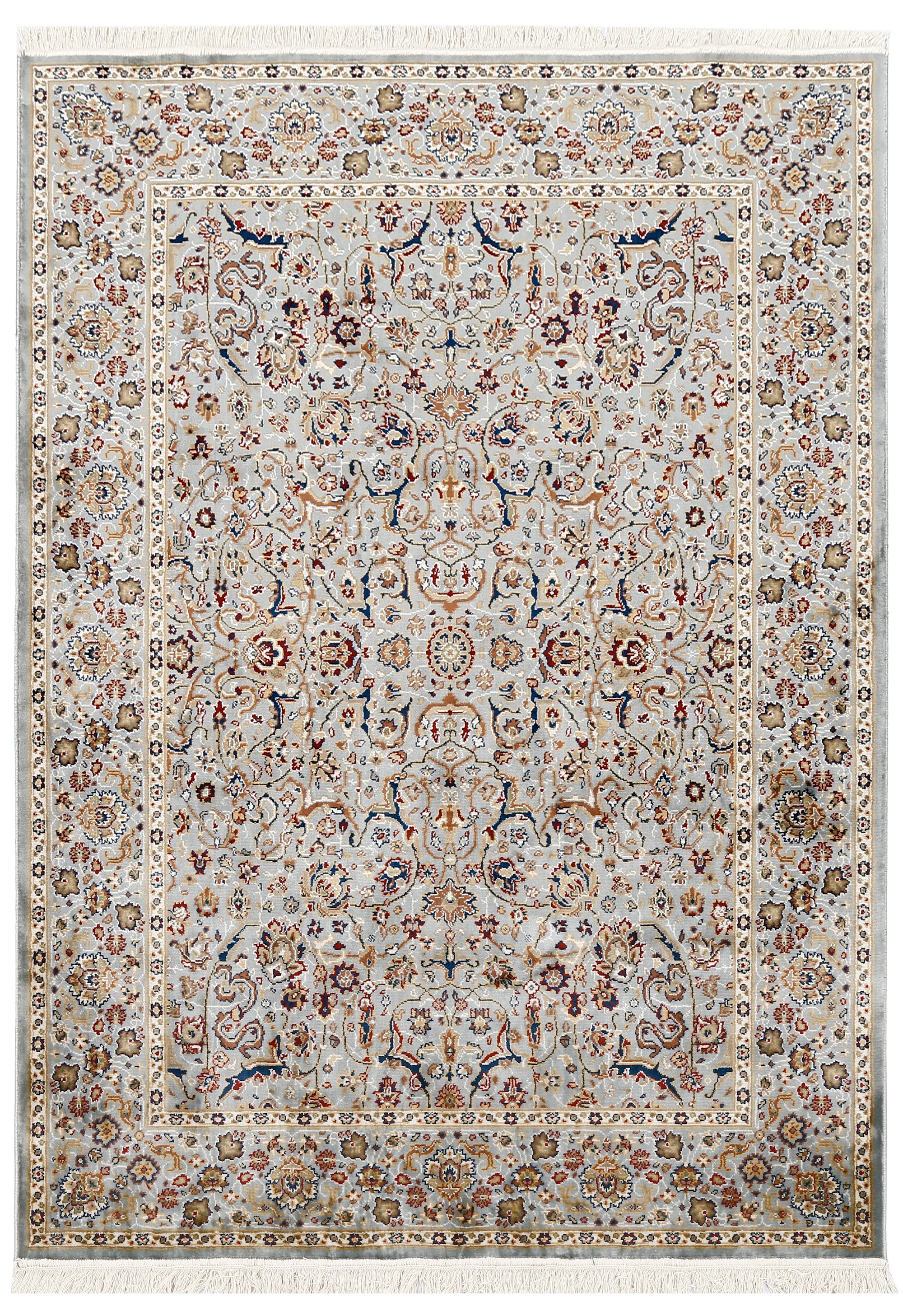 Soft Blue Floral Rug