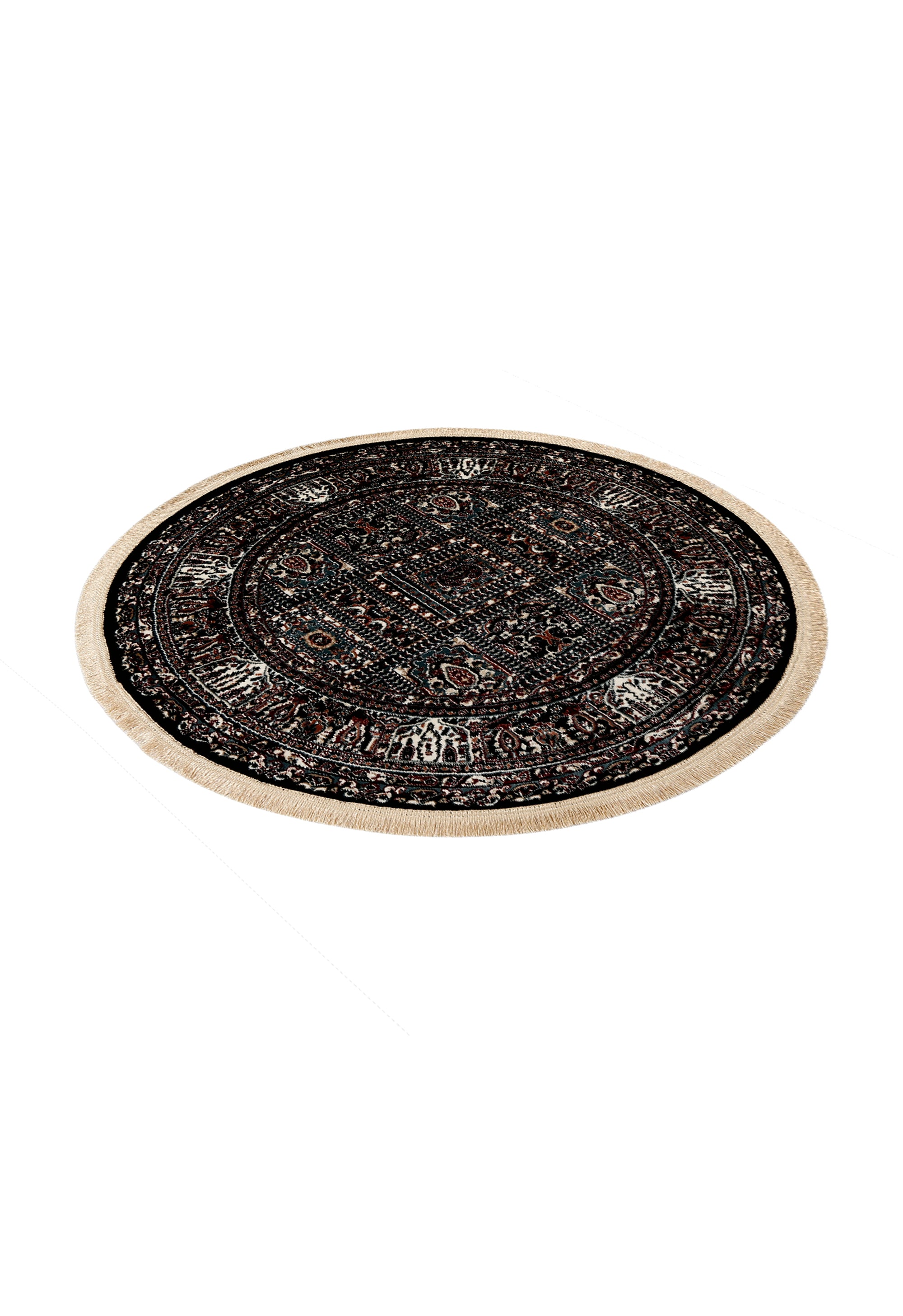 Khushi-Living-Rugs-Carpet-Machine Woven-Classic-Round