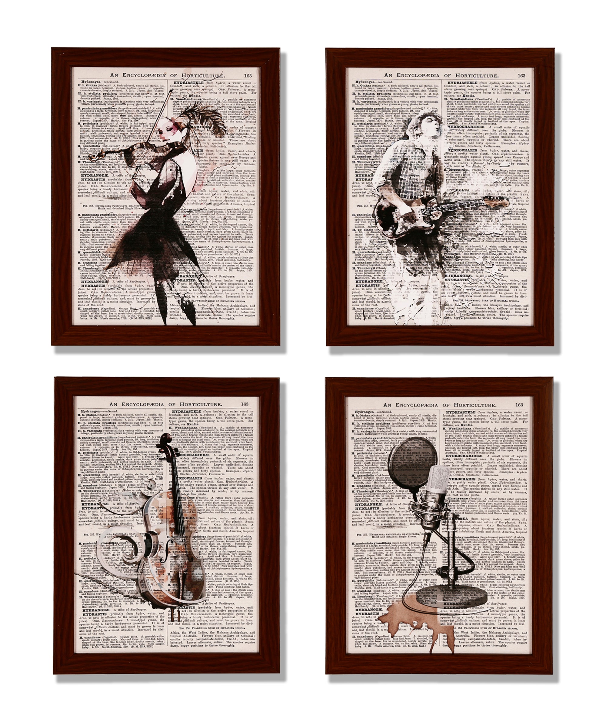 Khushi-Living-Paintings-Black & White-Set of 4